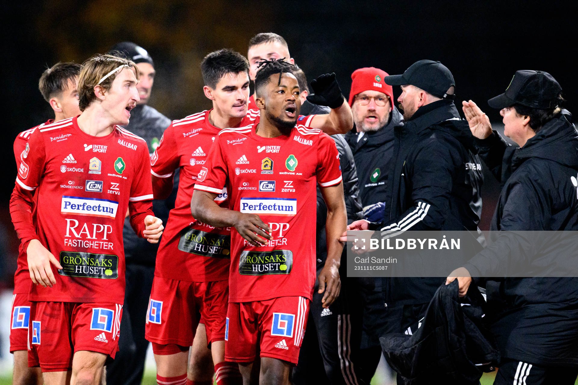 Skövde AIKs Azeez Temitope Yusuf jublar