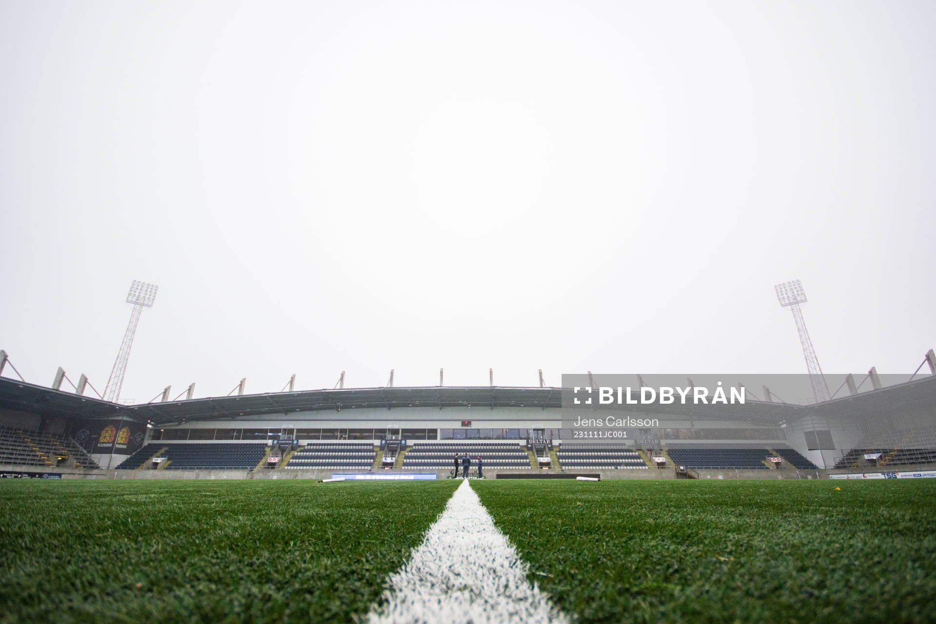 Interör vy över Gavlevallen inför fotbollsmatchen i Superettan mellan Gefle och Trelleborg den 11 november 2023 i Gävle. 