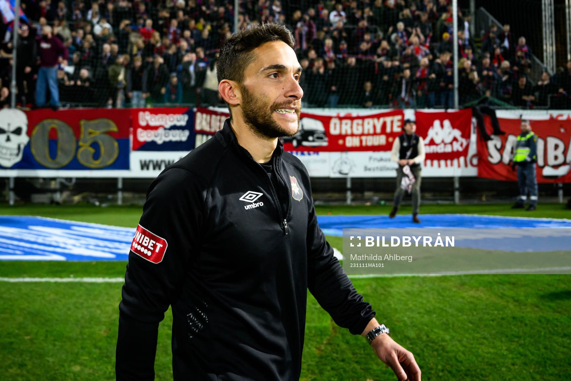 Örgrytes tränare Xabier Ruiz Ocenda efter fotbollsmatchen i Superettan mellan Landskrona och Örgryte den 11 november 2023 i Landskrona.