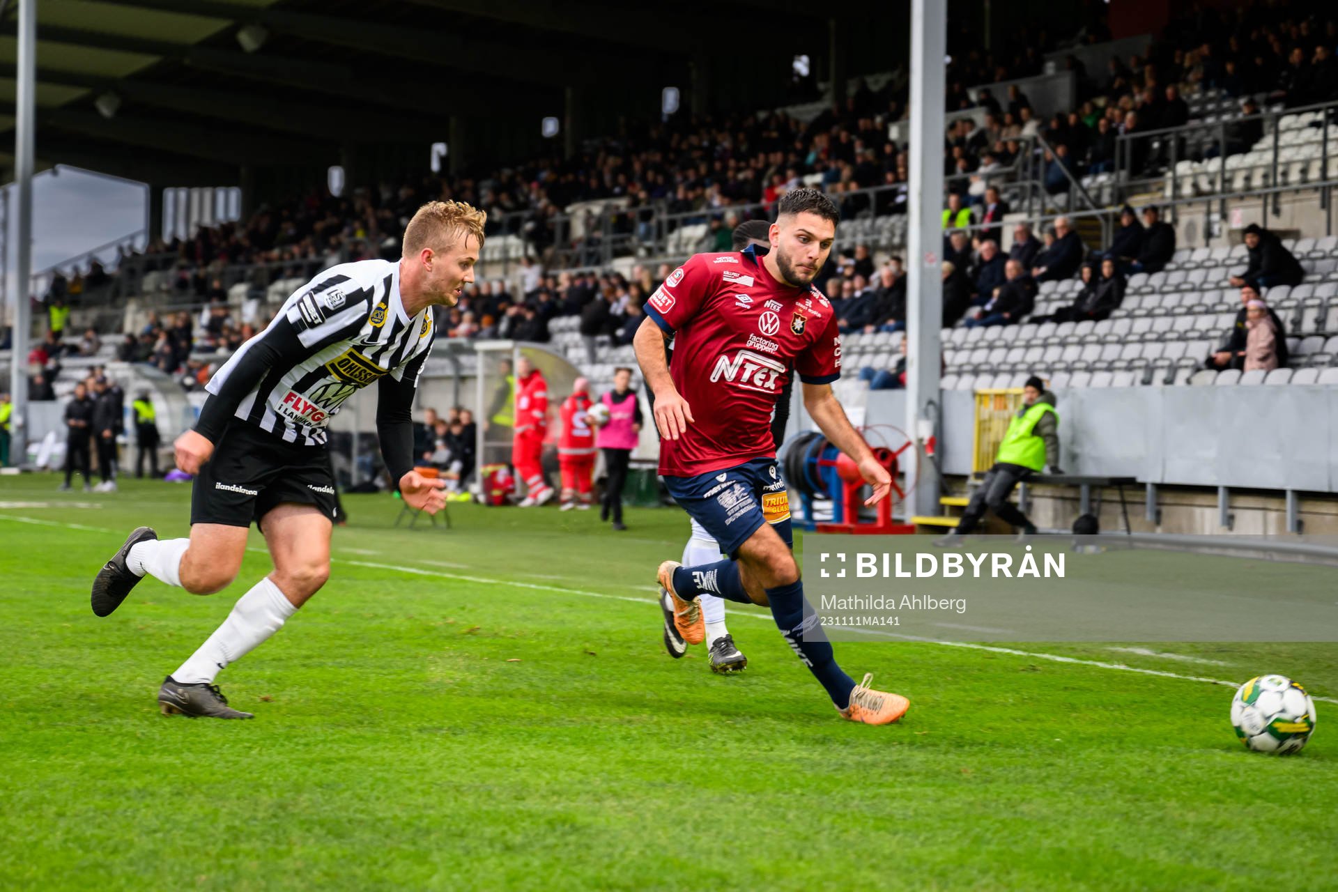 Landskronas Jesper Strid och Örgrytes Edi Sylisufaj