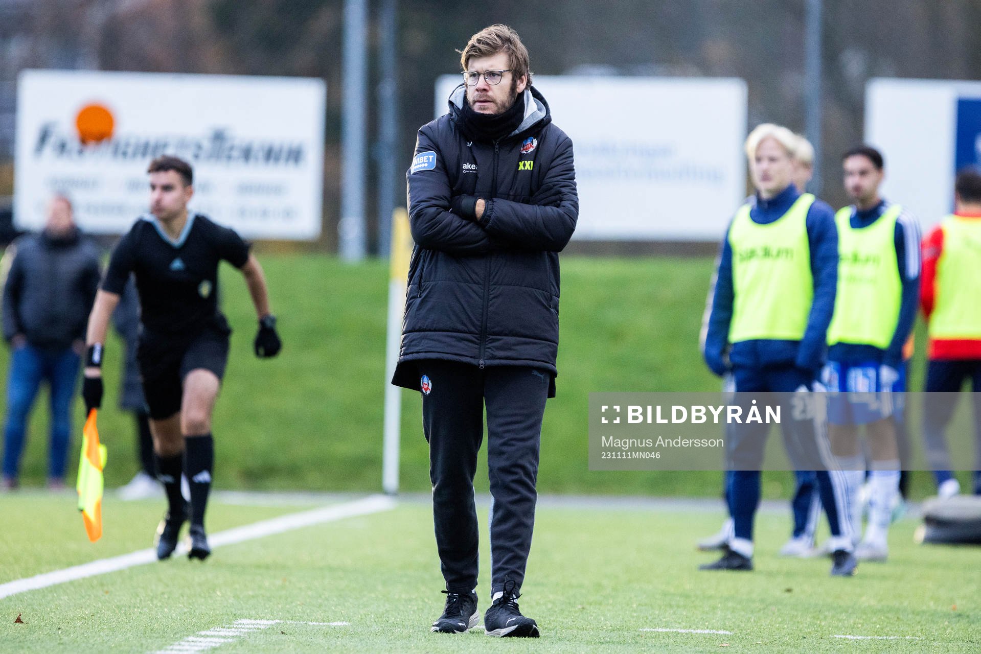 Helsingborgs tränare Max Lindén