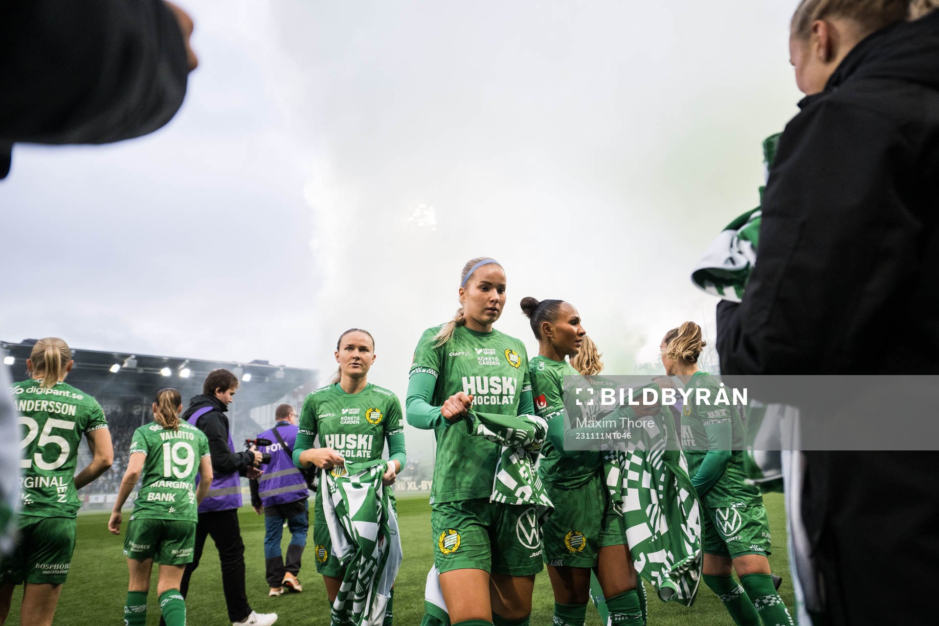 Hammarbys Matilda Vinberg, Eva Nyström och Madelen Janogy