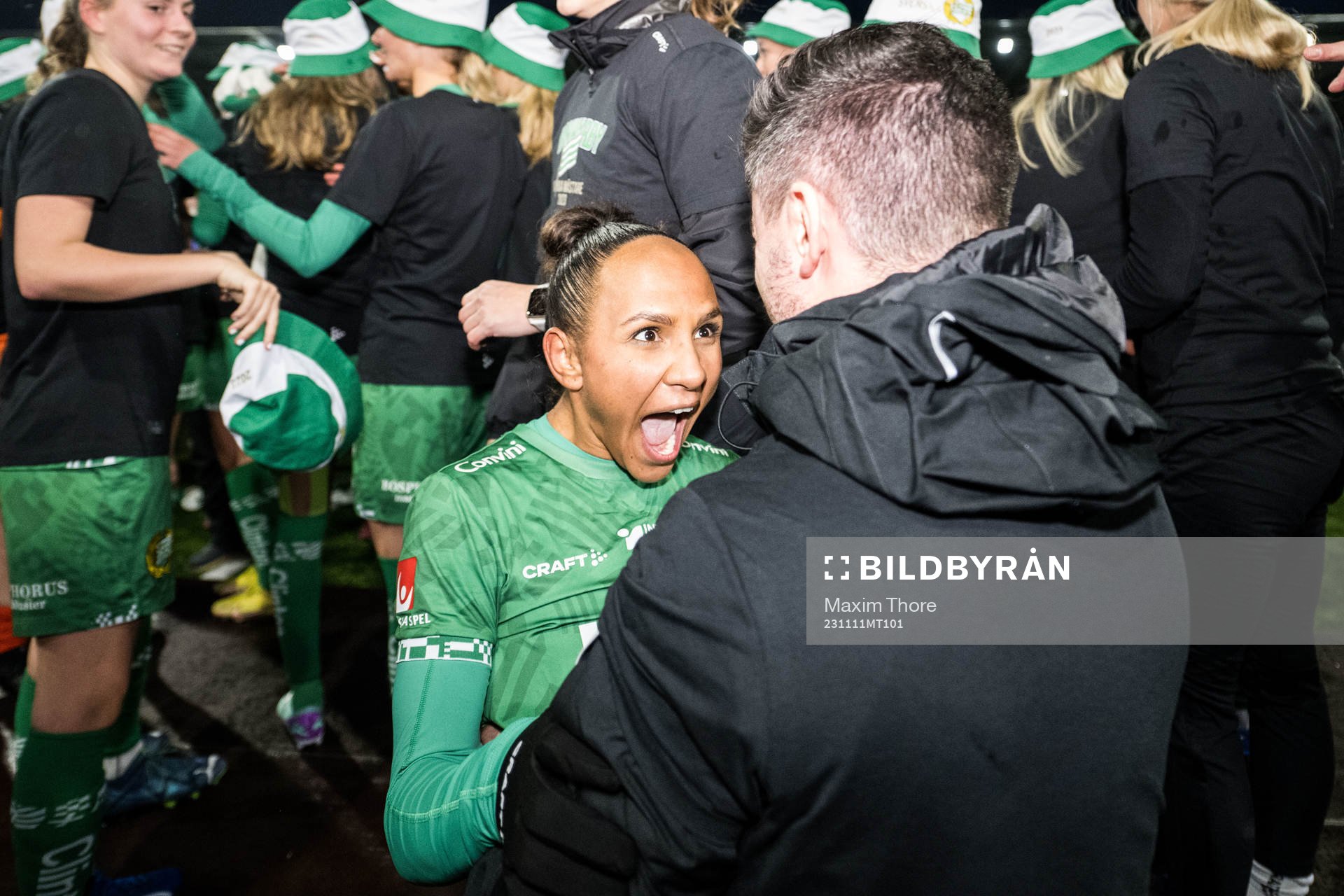 Hammarbys Madelen Janogy jublar