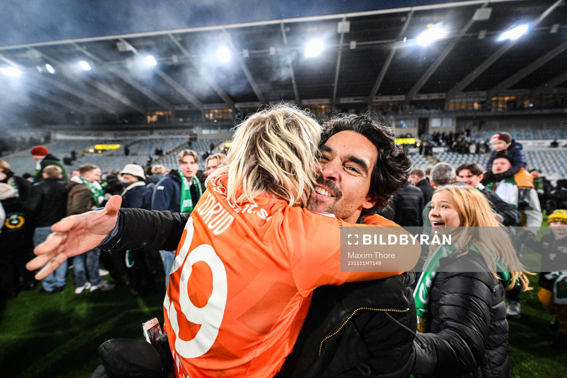 Hammarbys målvakt Moa Edrud jublar