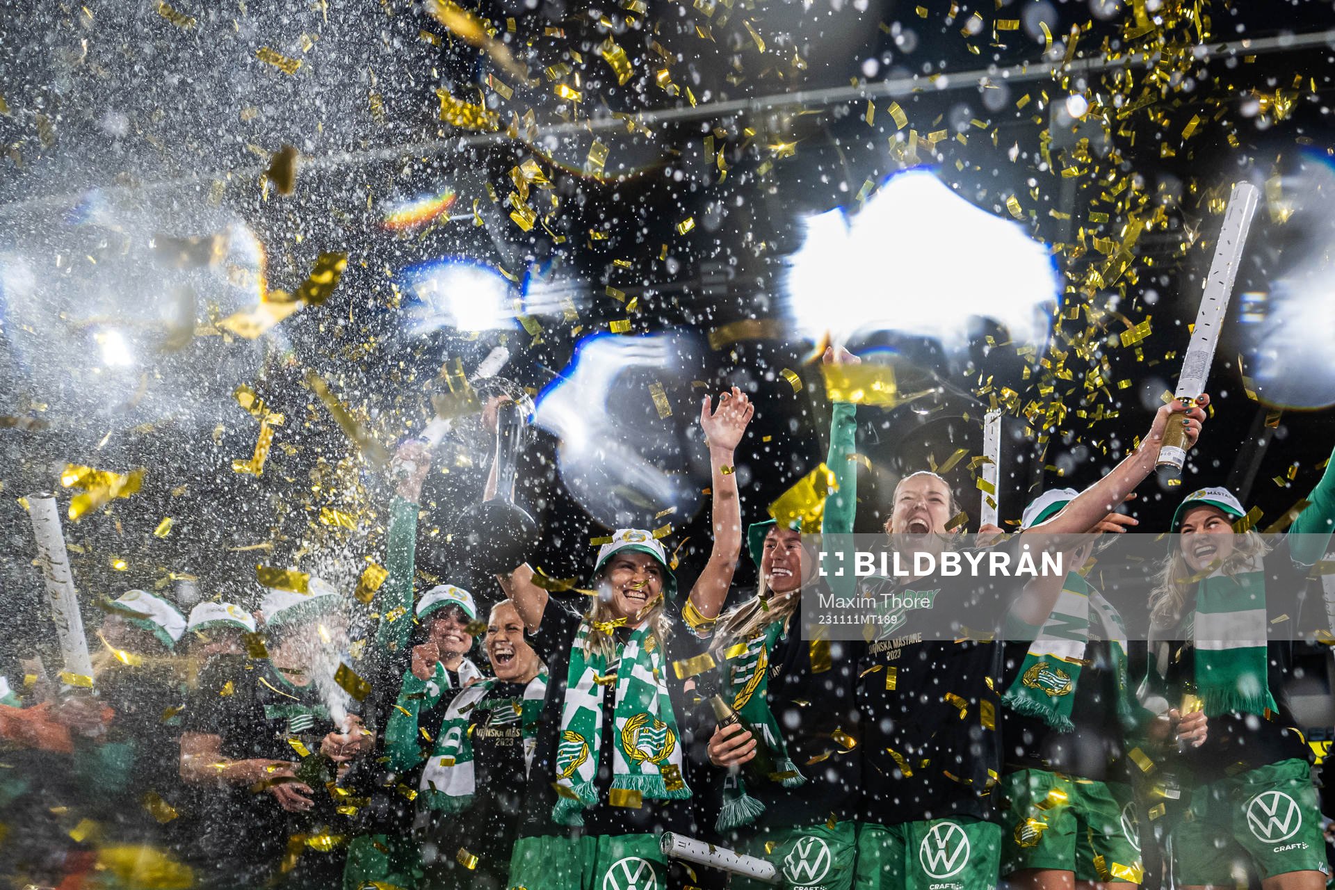 Hammarbys spelare jublar över SM-guldet