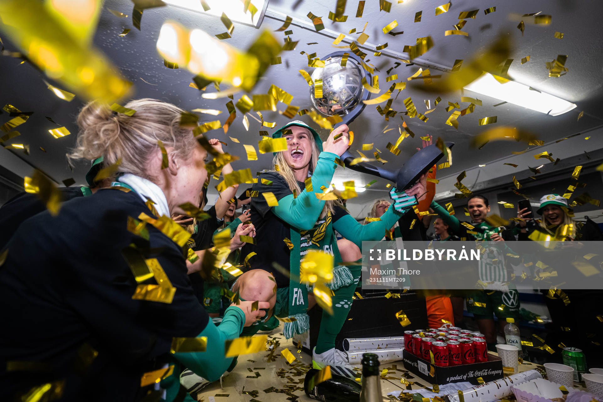 Hammarbys Ellen Wangerheim jublar över SM-guldet