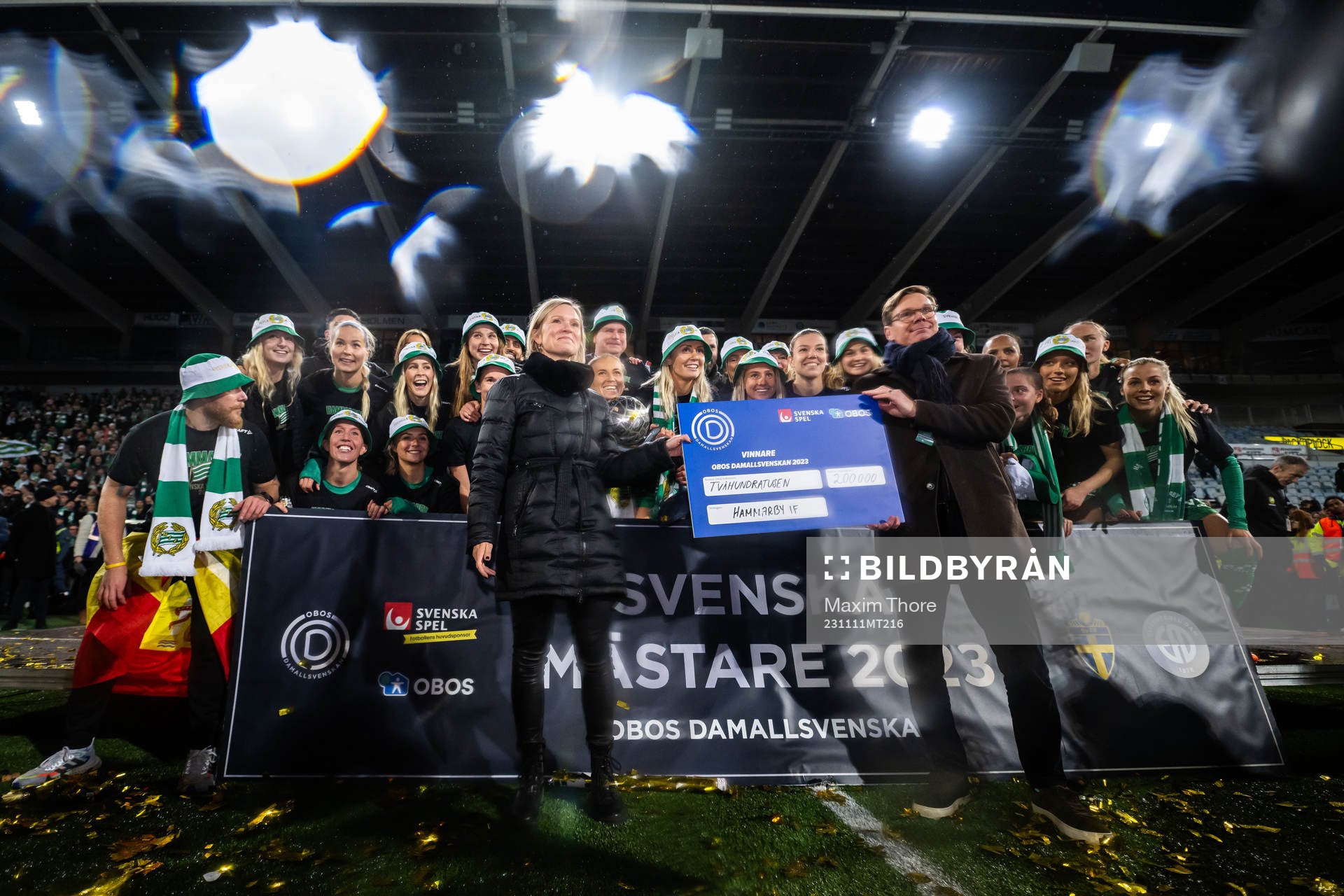 Hammarbys spelare jublar över SM-guldet