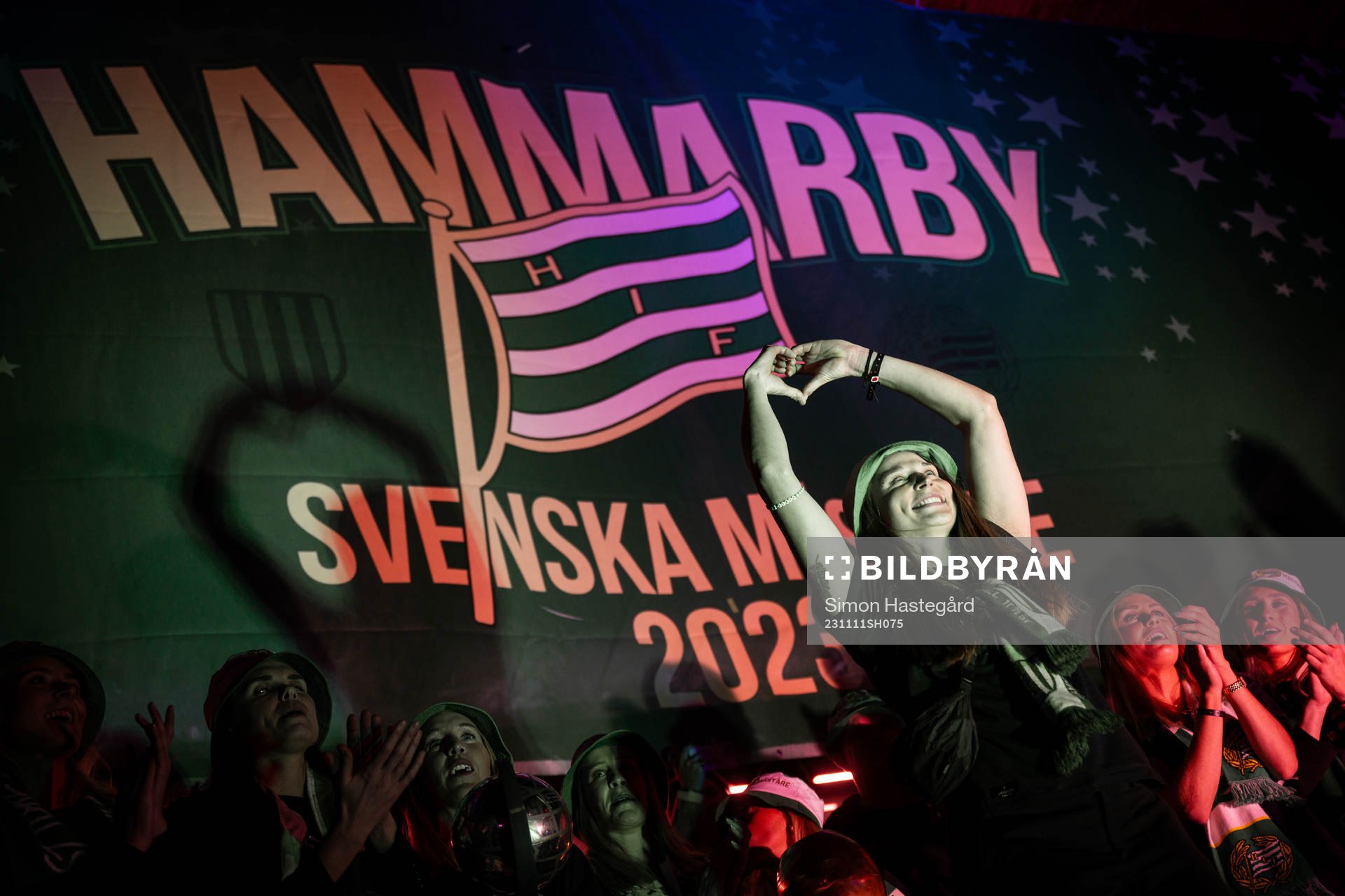Hammarbys målvakt Anna Tamminen jublar