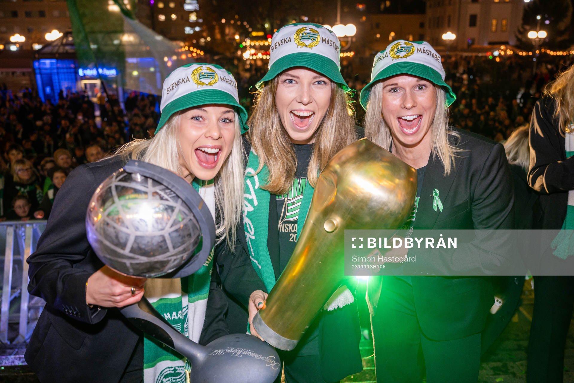 Hammarbys Lotta Ökvist, Emma Westin och Jonna Andersson