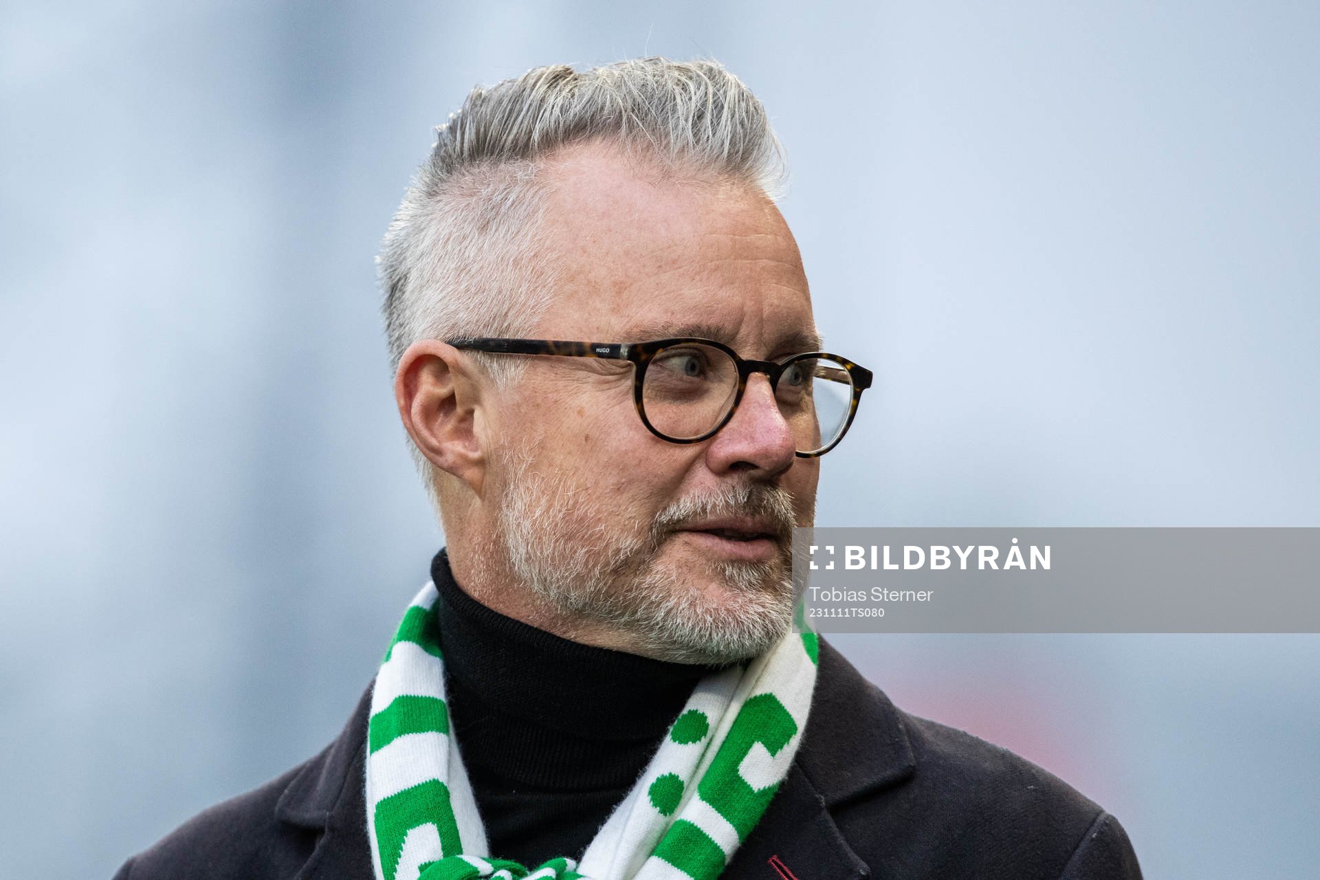 Västerås SKs ordförande Magnus Breitholtz inför fotbollsmatchen i Superettan mellan Västerås SK och Östersund den 11 november 2023 i Västerås.