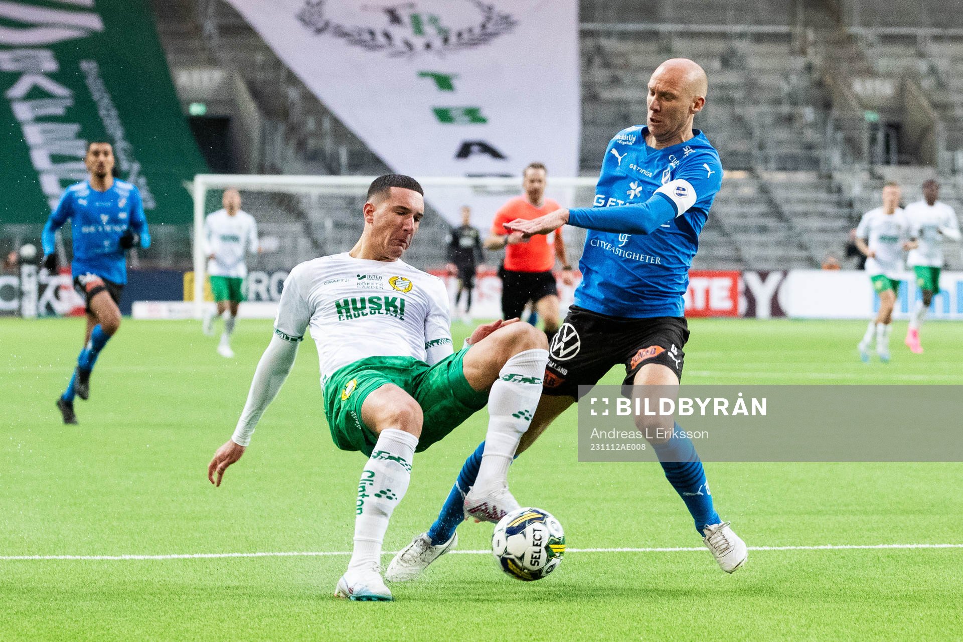 Hammarbys Deniz Gul och Halmstads Andreas Johansson