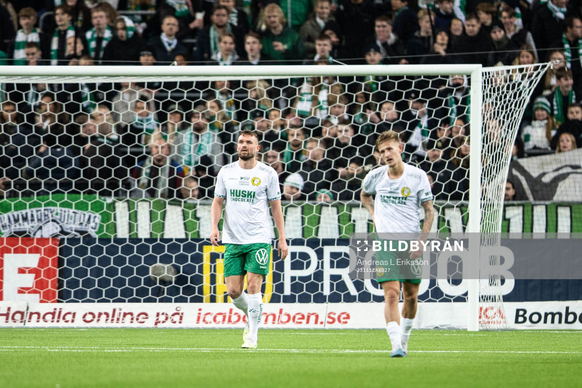 Hammarbys Mads Fenger Nielsen och Fredrik Hammar deppar