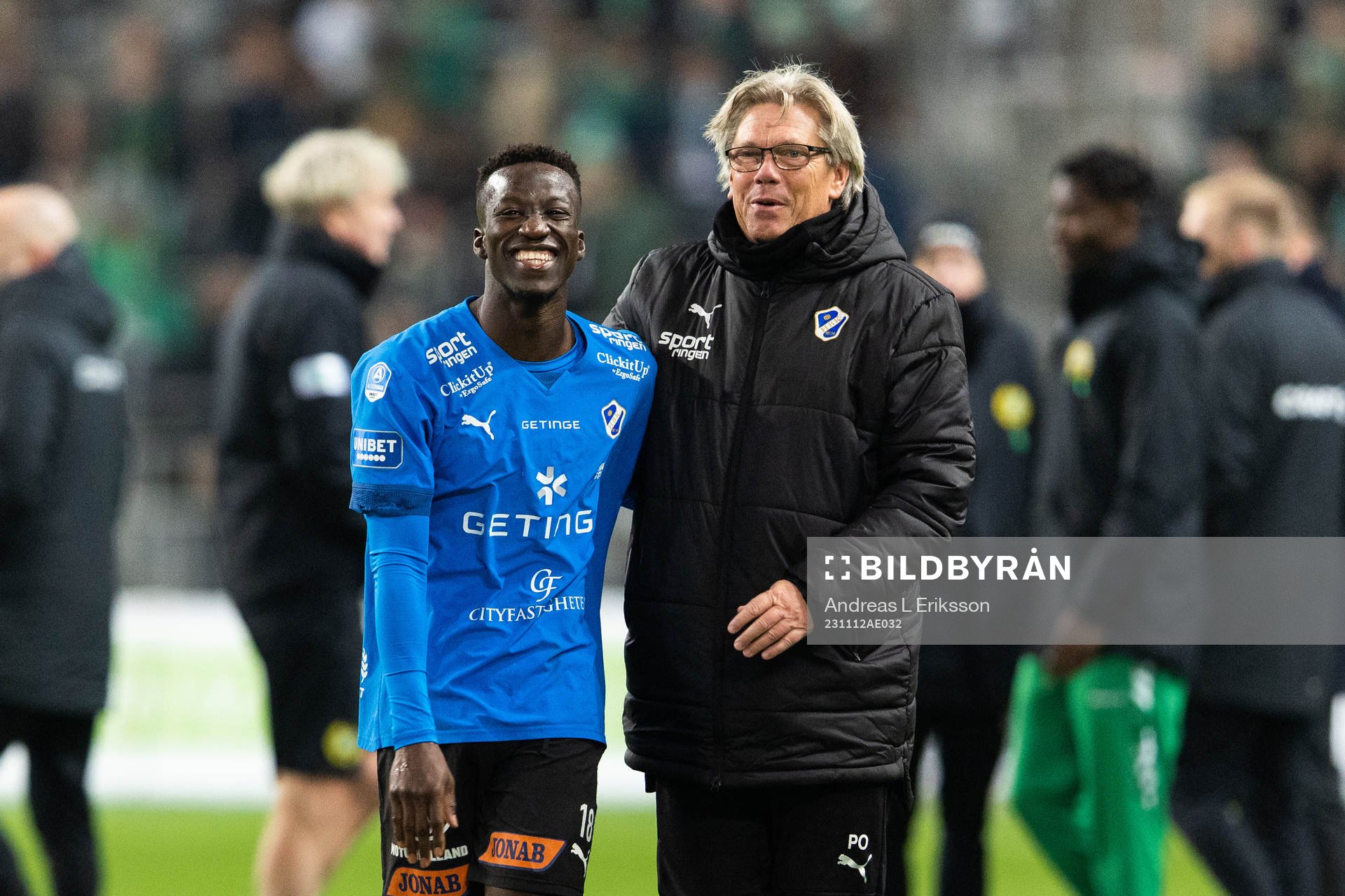 Halmstads Naeem Mohammed och analytiker Per Olsson