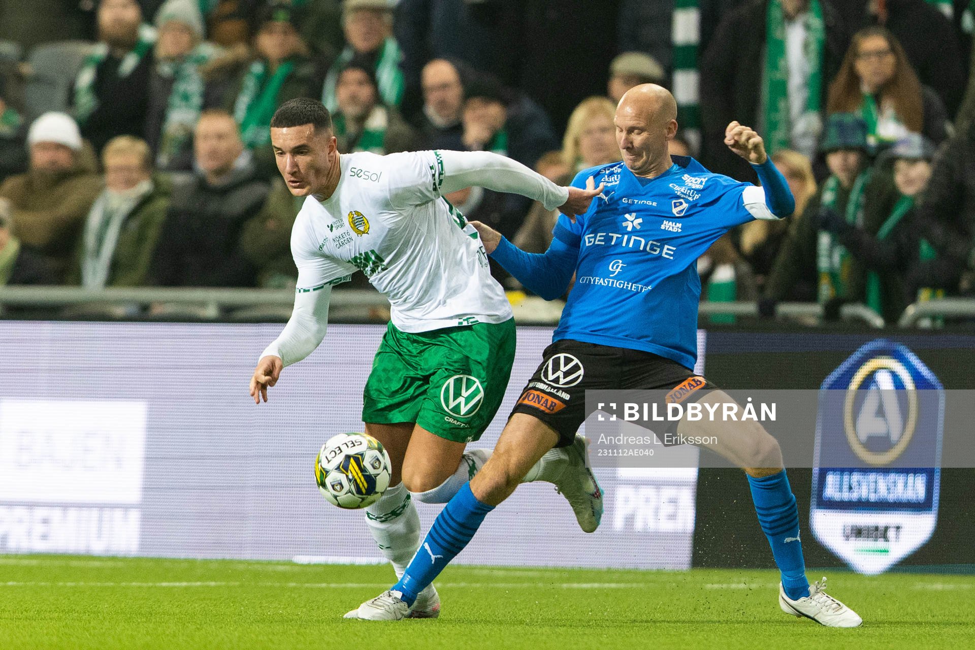 Hammarbys Deniz Gul och Halmstads Andreas Johansson