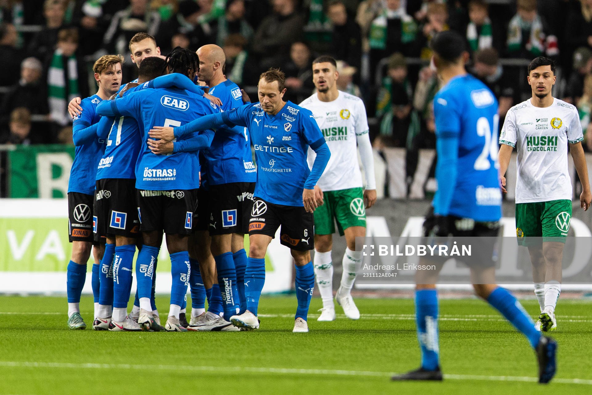 Halmstads spelare jublar