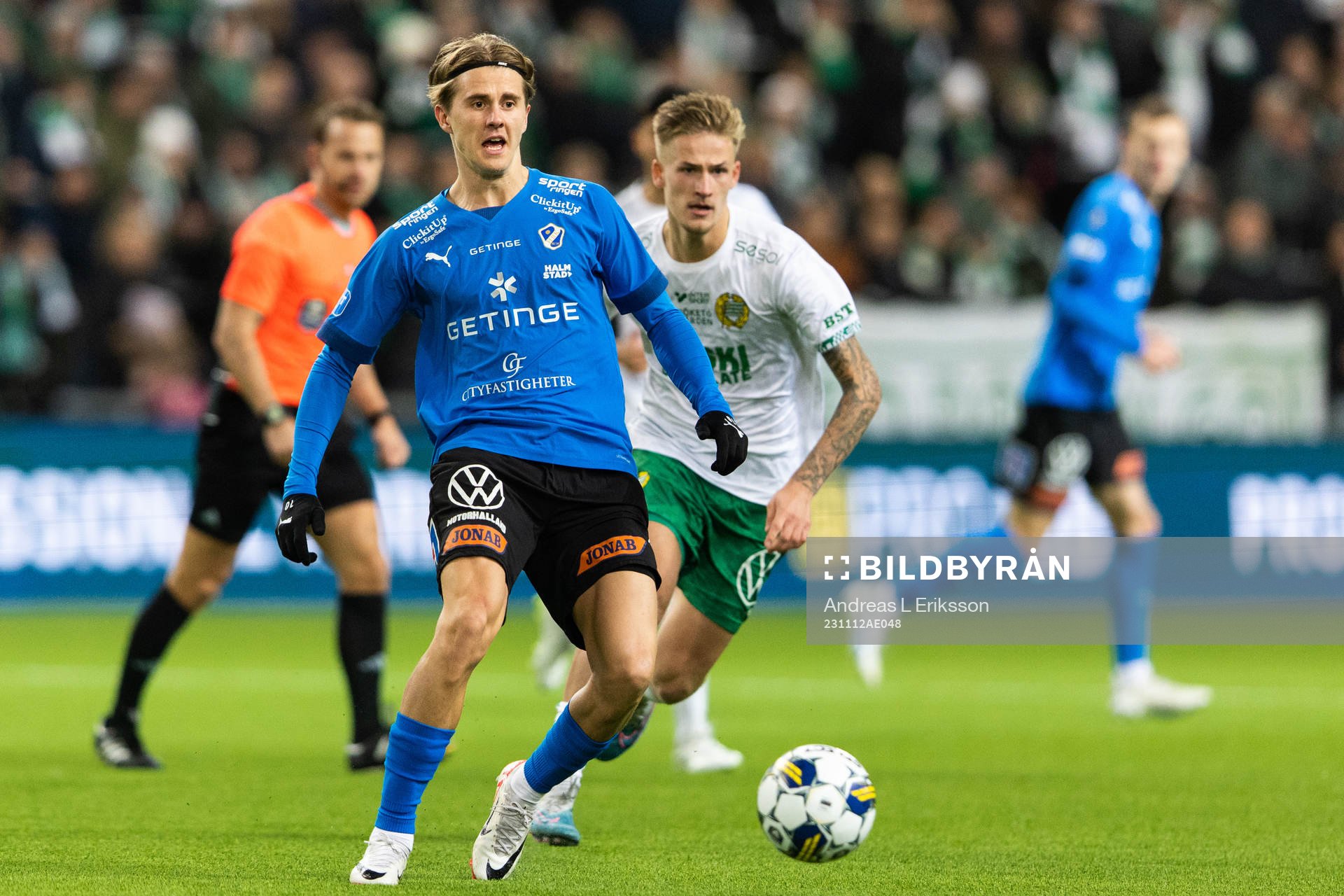 Halmstads Erik Ahlstrand och Hammarbys Fredrik Hammar