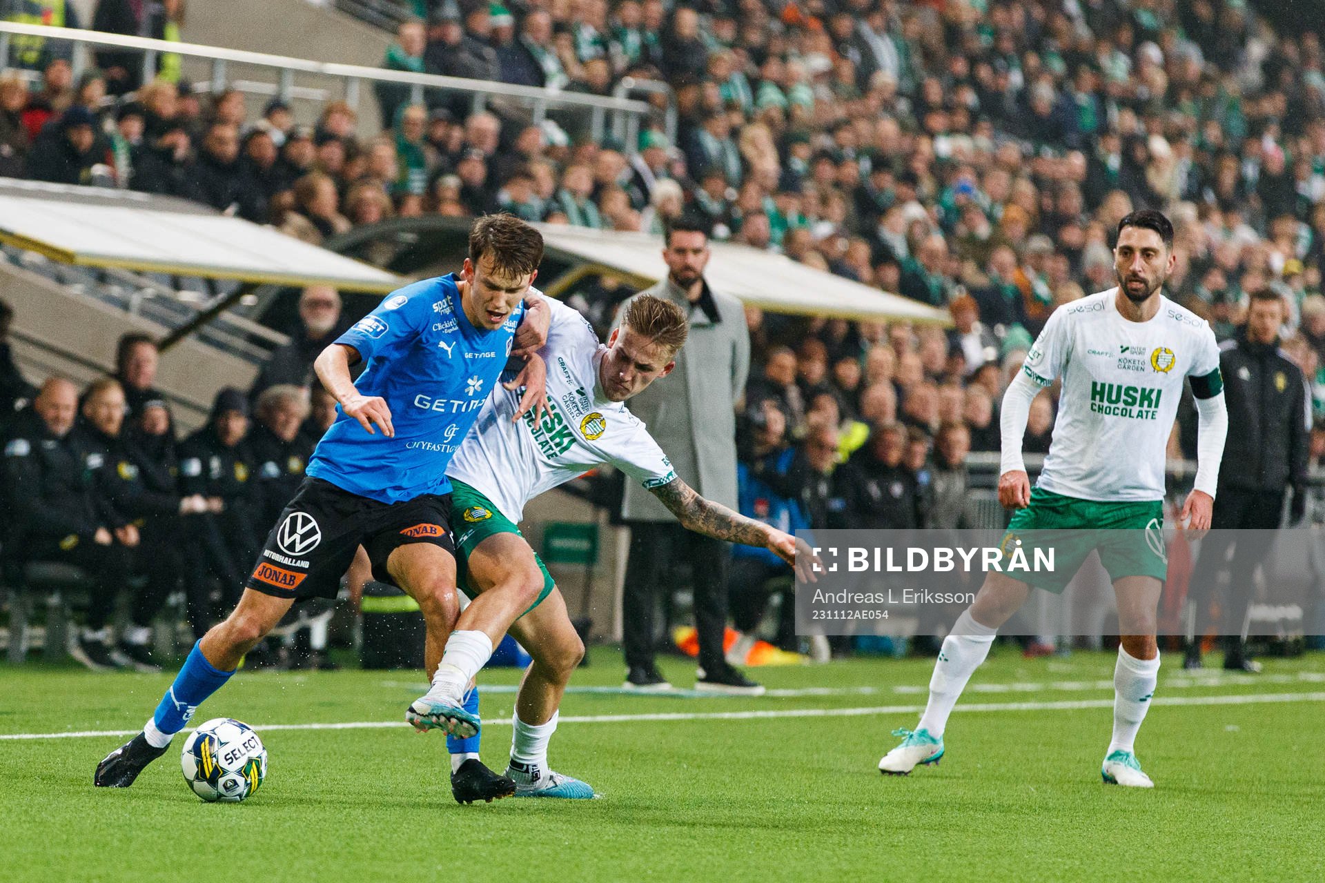 Halmstads Kazper Karlsson och Hammarbys Fredrik Hammar