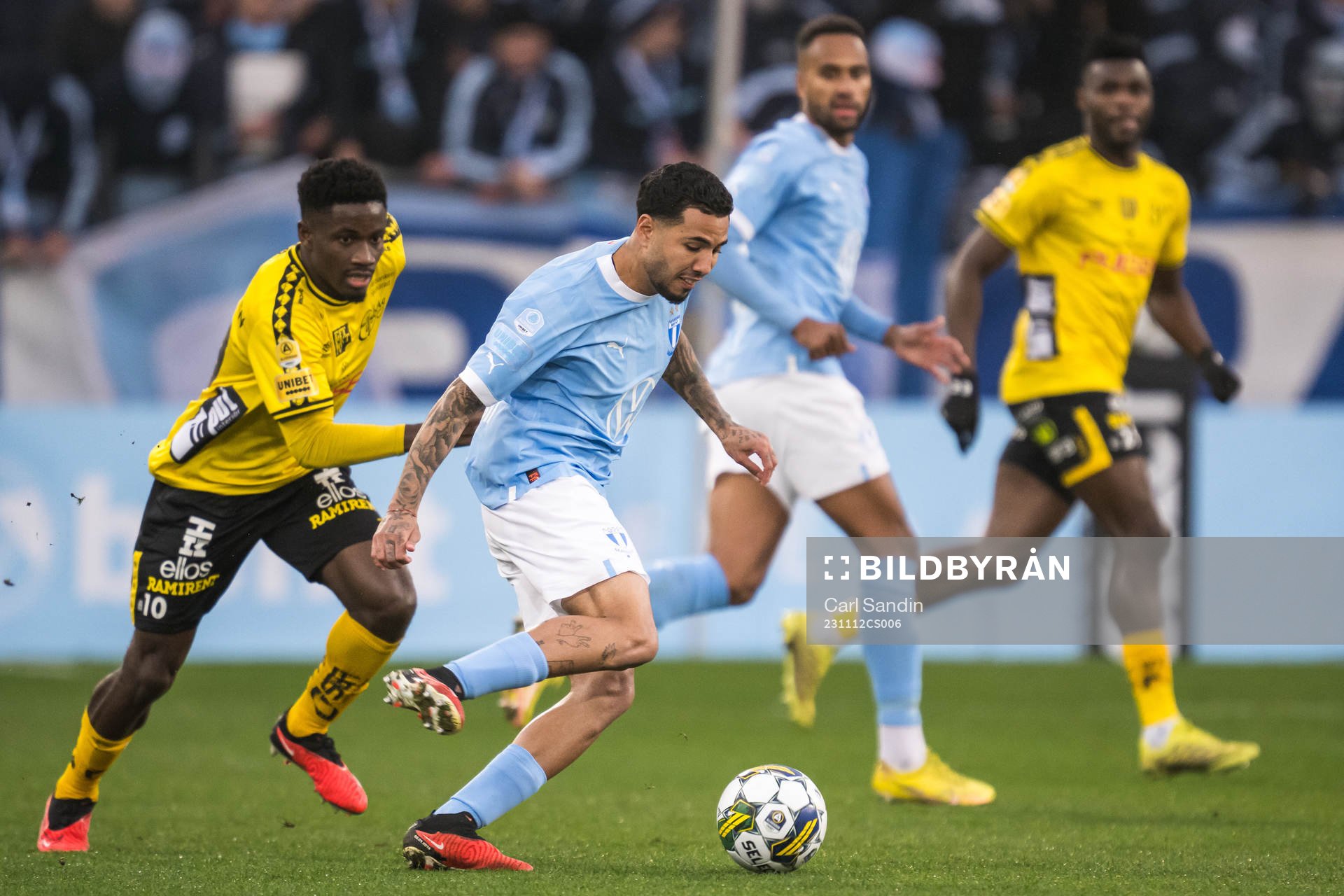 Elfsborgs Michael Baidoo och Malmö FFs Sergio Pena