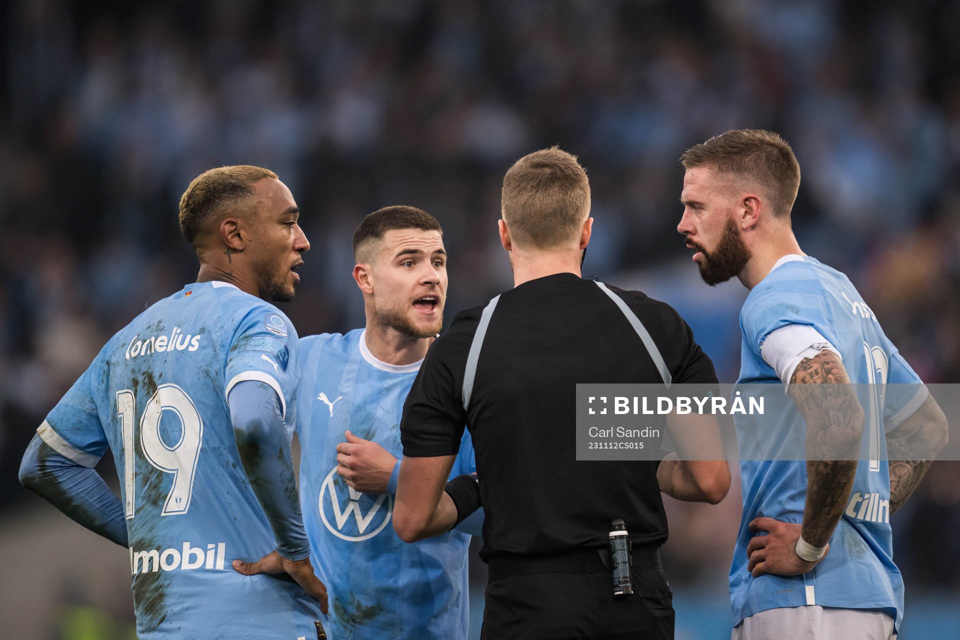 Malmö FFs Derek Cornelius, Gabriel Busanello och Pontus