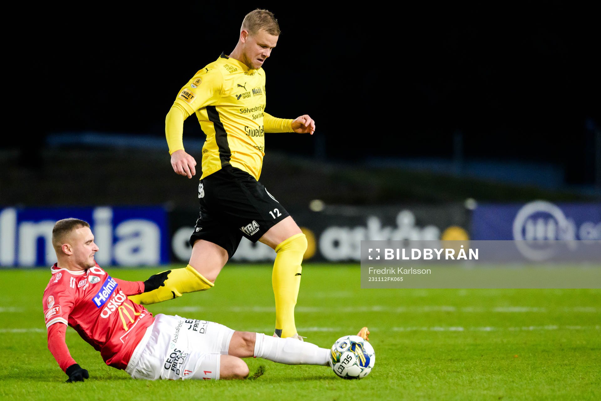 Degerfors Christos Gravius och Mjällbys David Löfquist