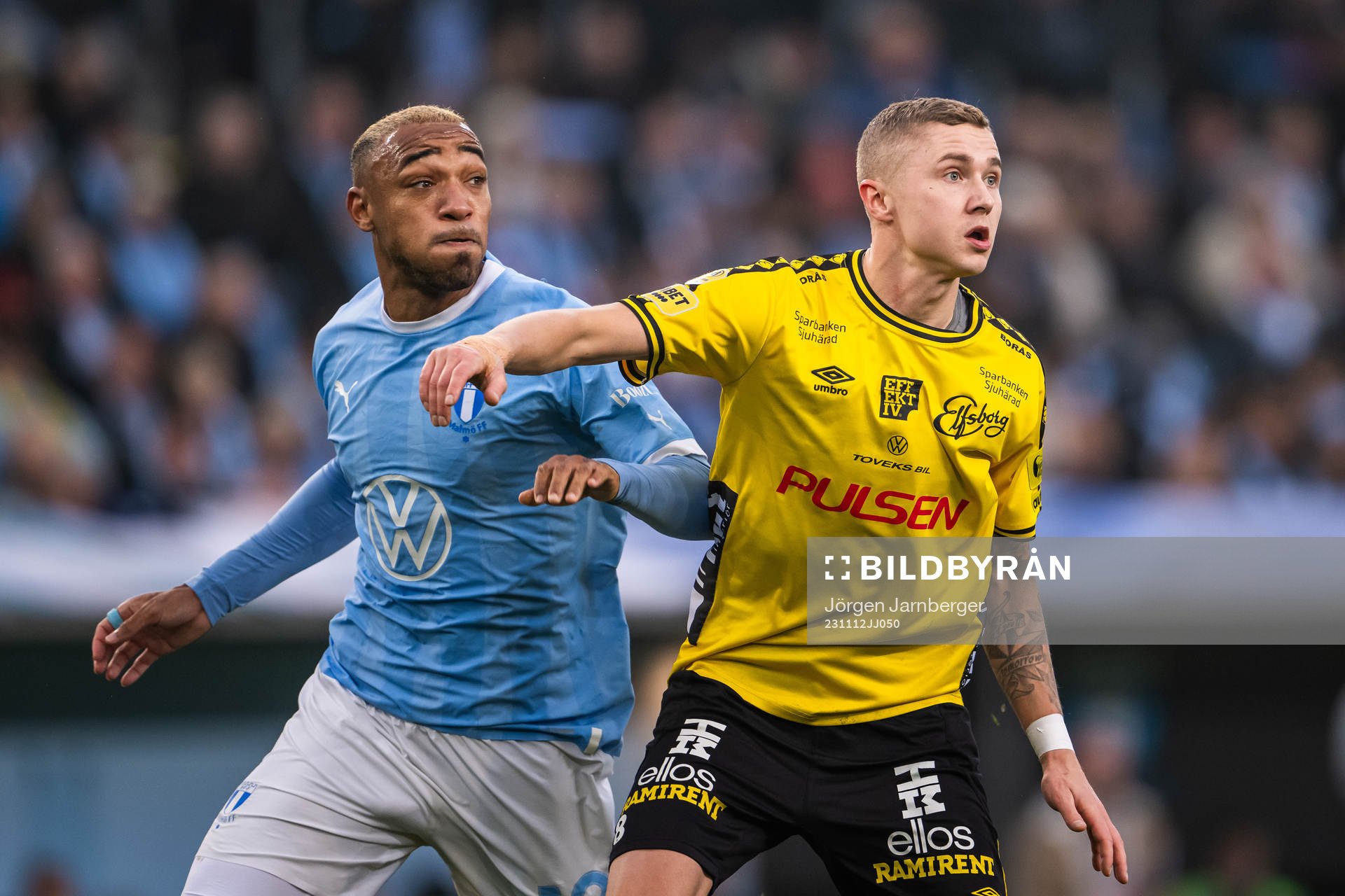 Malmö FFs Derek Cornelius och Elfsborgs Sebastian Holmen