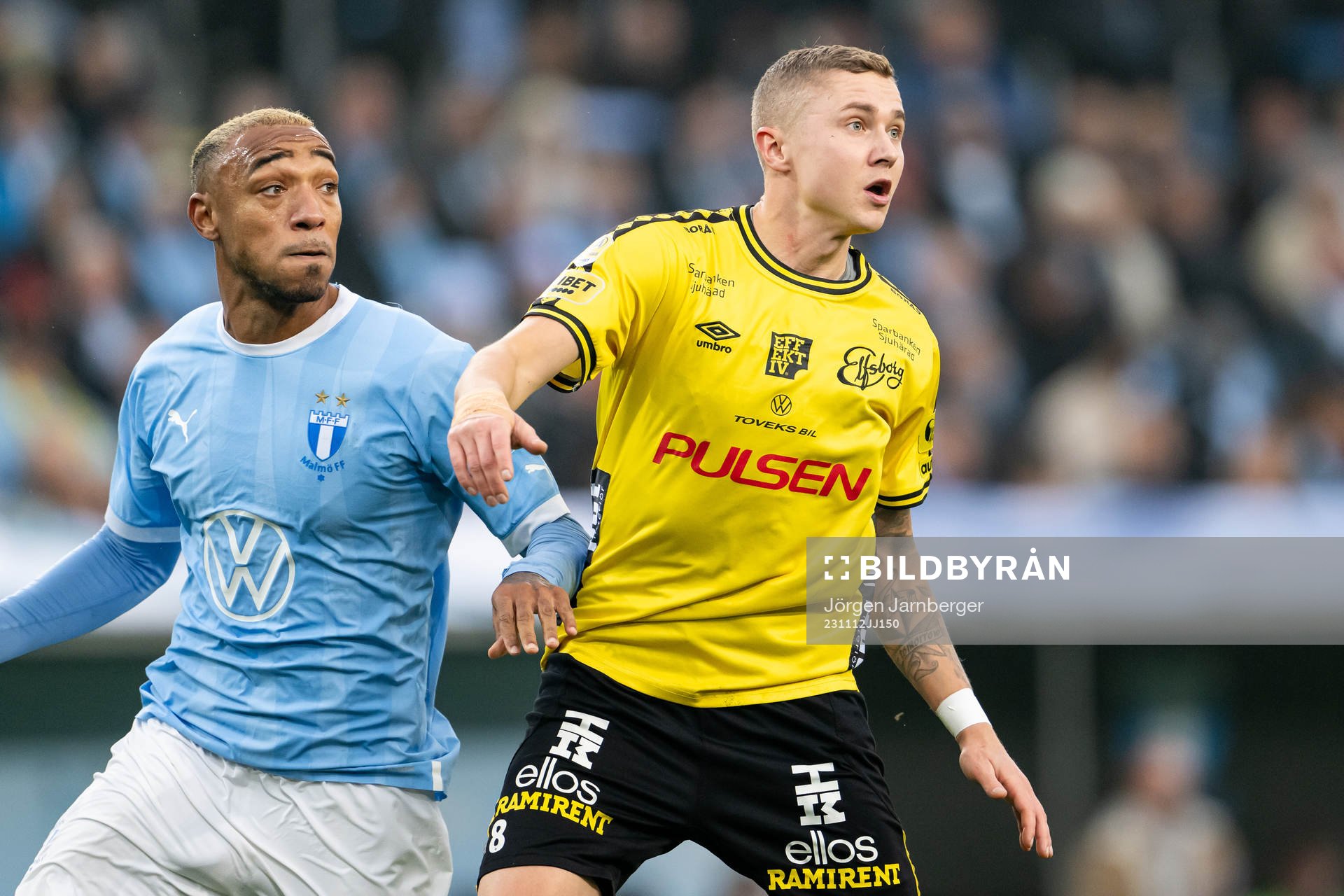 Malmö FFs Derek Cornelius och Elfsborgs Sebastian Holmen