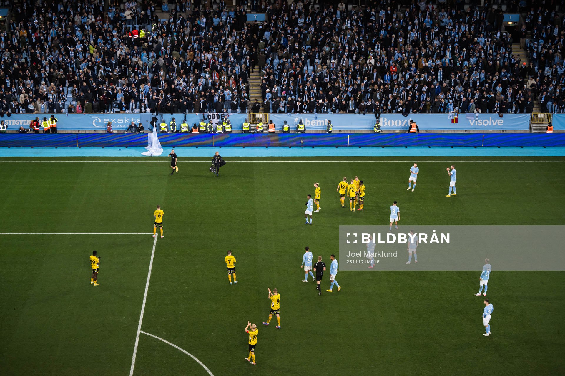 Ett spelavbrott på grund av en incident bland publiken