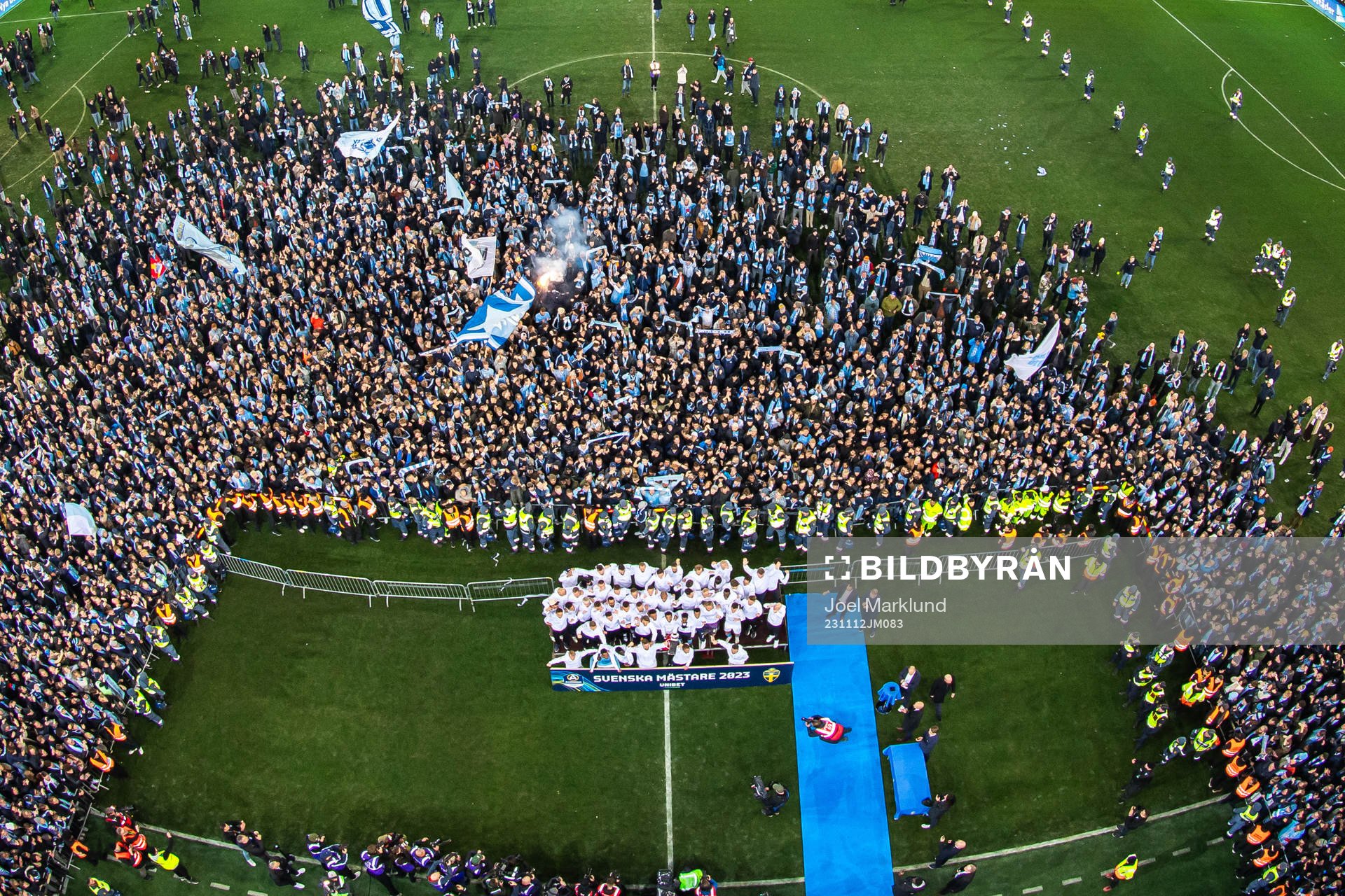 under fotbollsmatchen i Allsvenskan mellan Malmö FF och