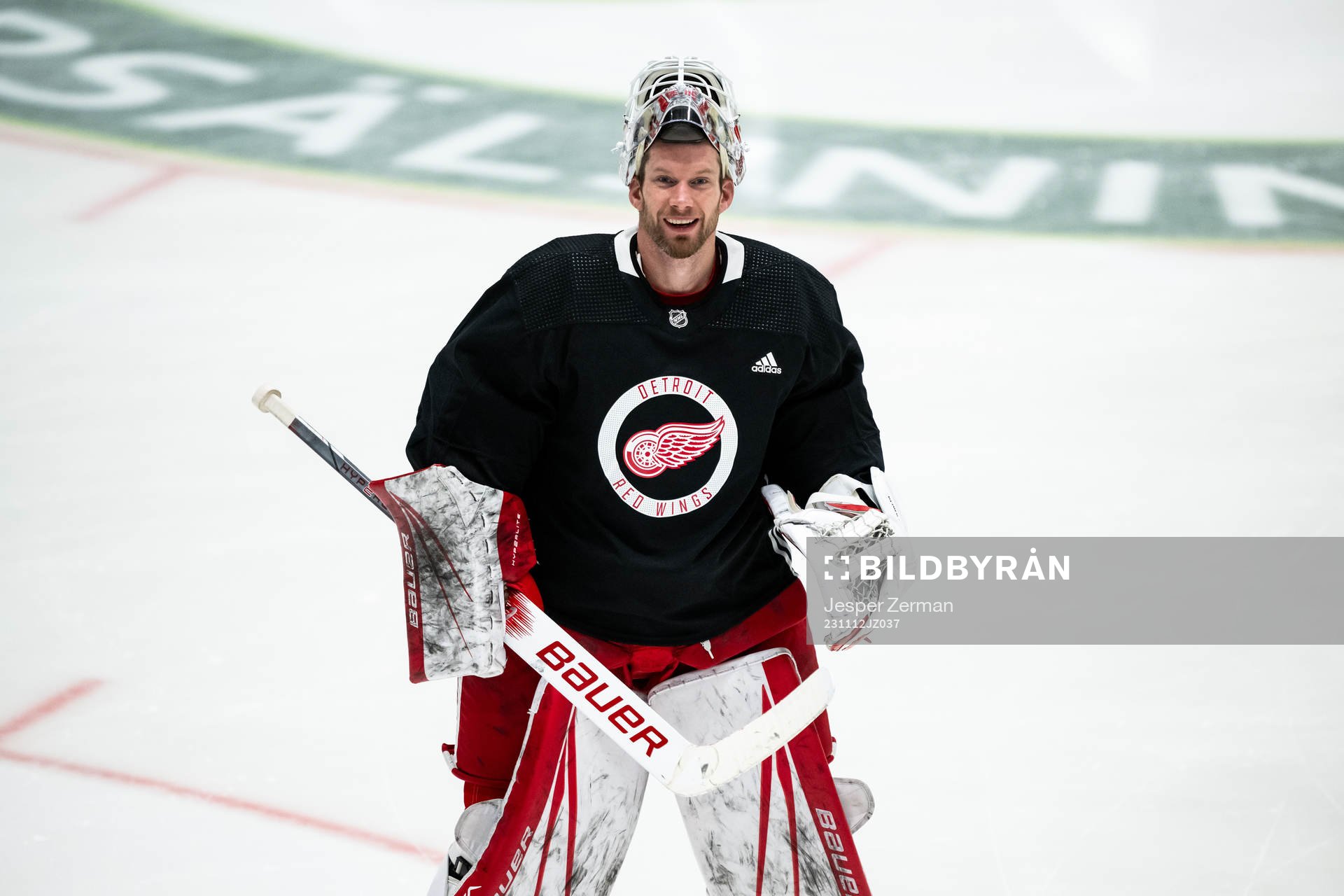 goalkeeper Alex Lyon of Detroit Red Wings