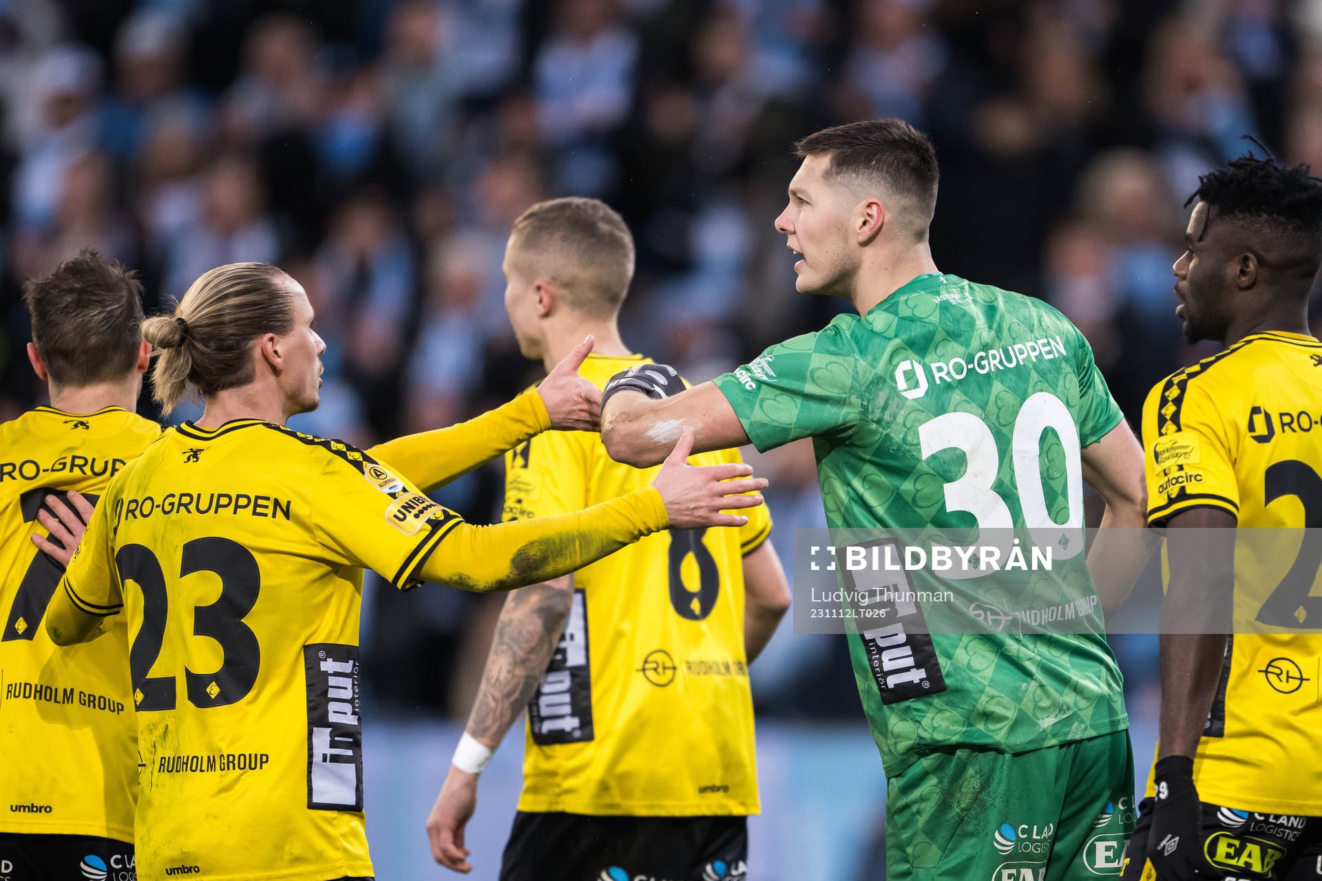 Elfsborgs Niklas Hult och målvakt Hakon Valdimarsson