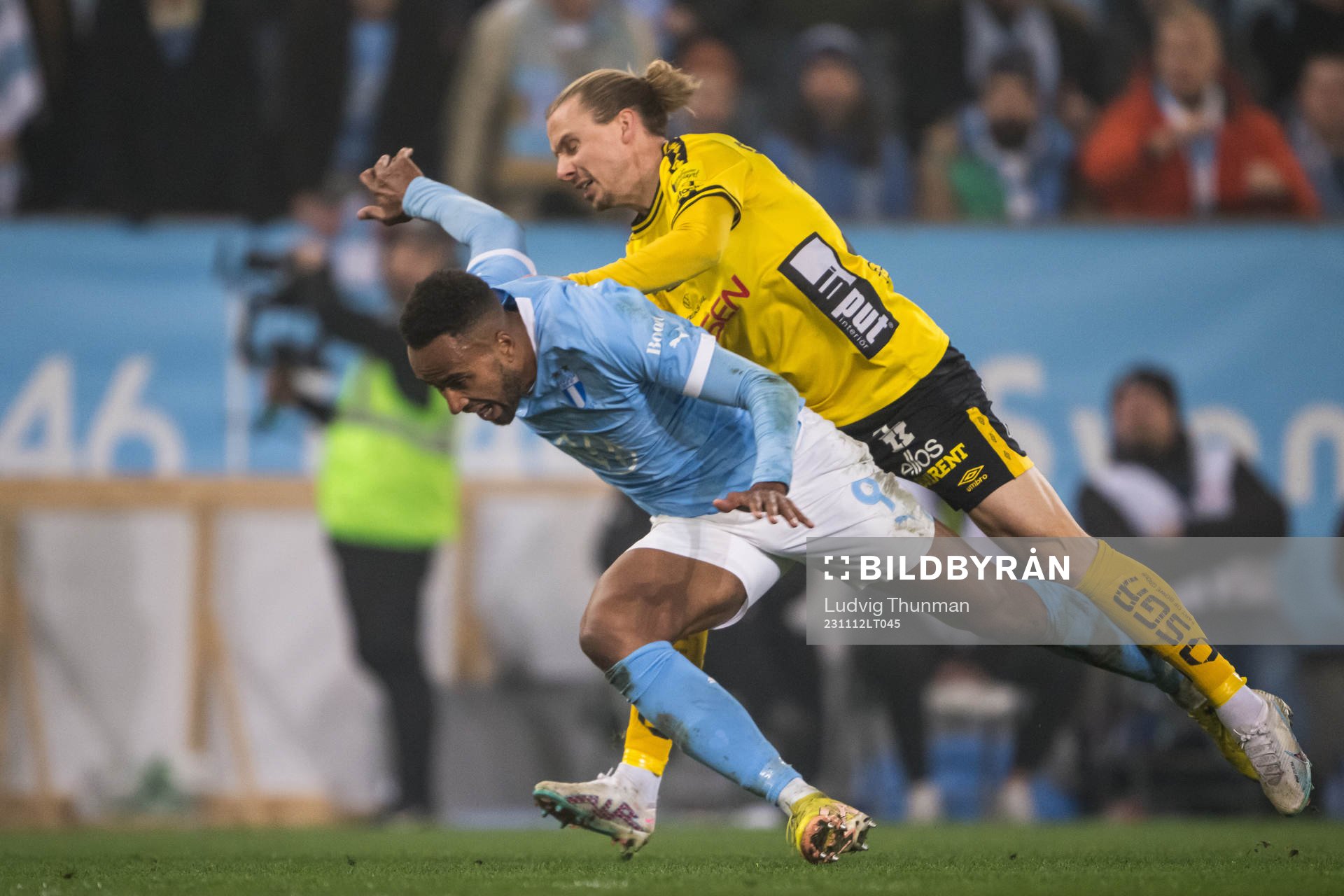Malmö FFs Isaac Kiese Thelin och Elfsborgs Niklas Hult