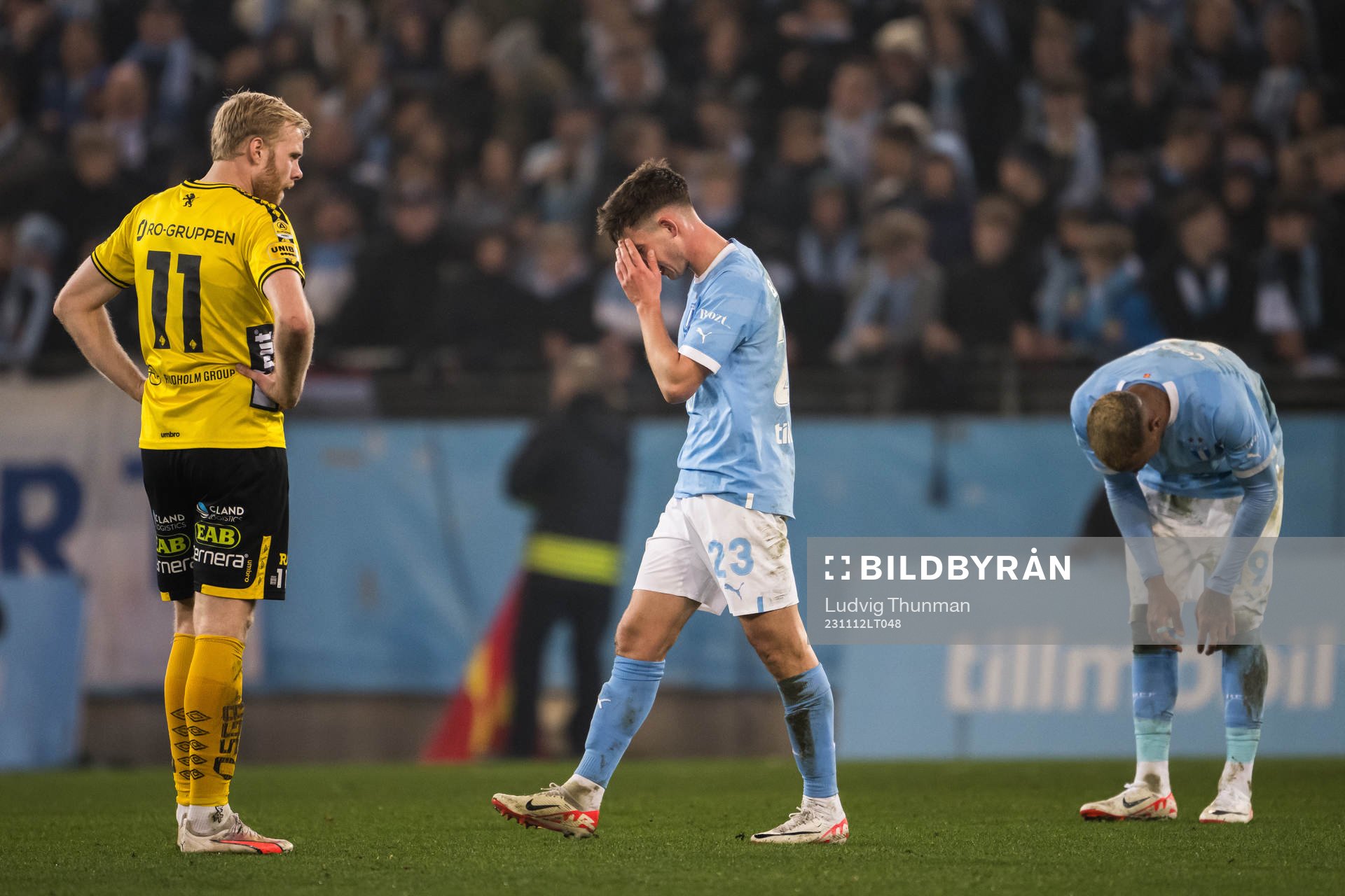 Malmö FFs Lasse Berg Johnsen deppar