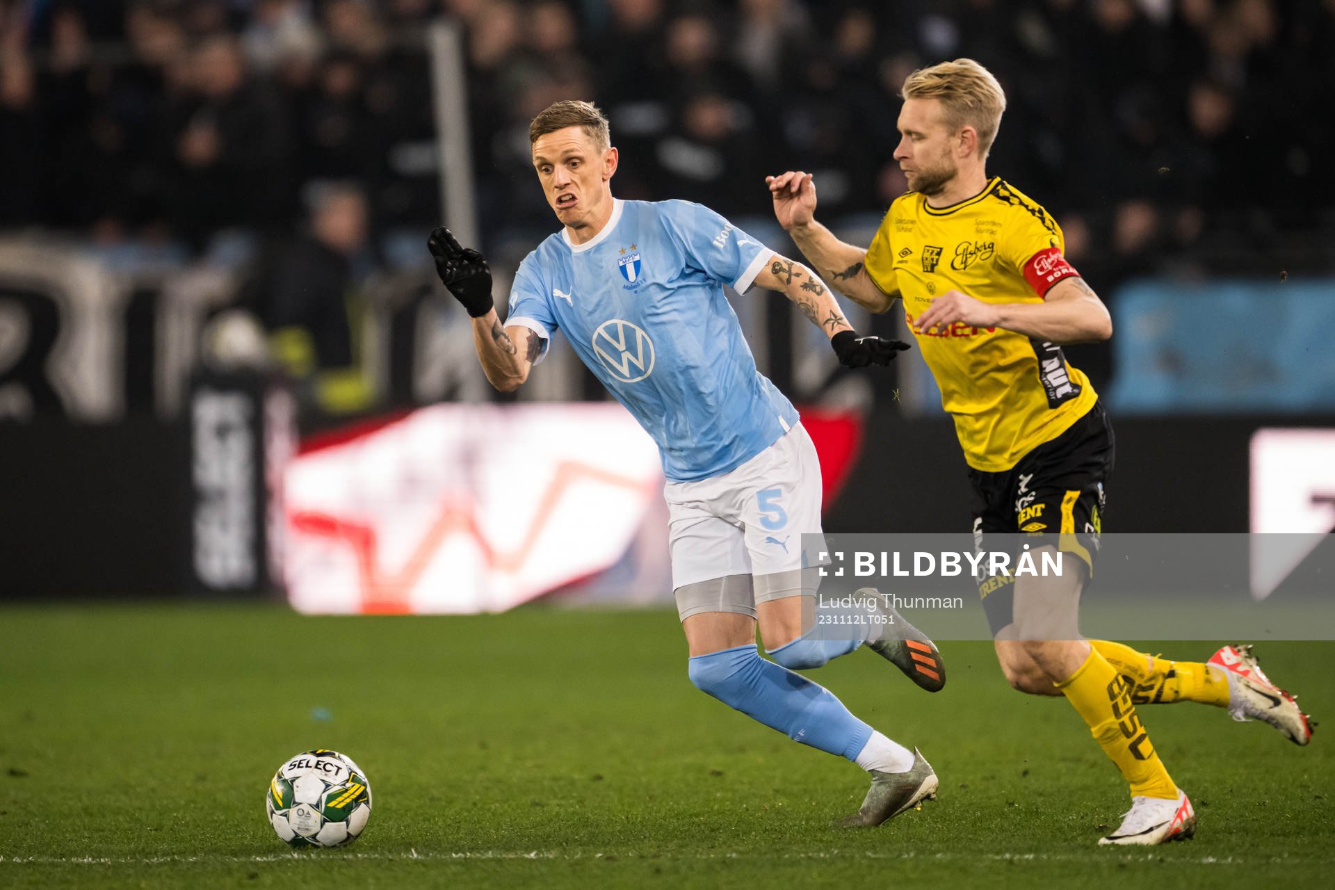 Malmö FFs Søren Rieks och Elfsborgs Johan Larsson