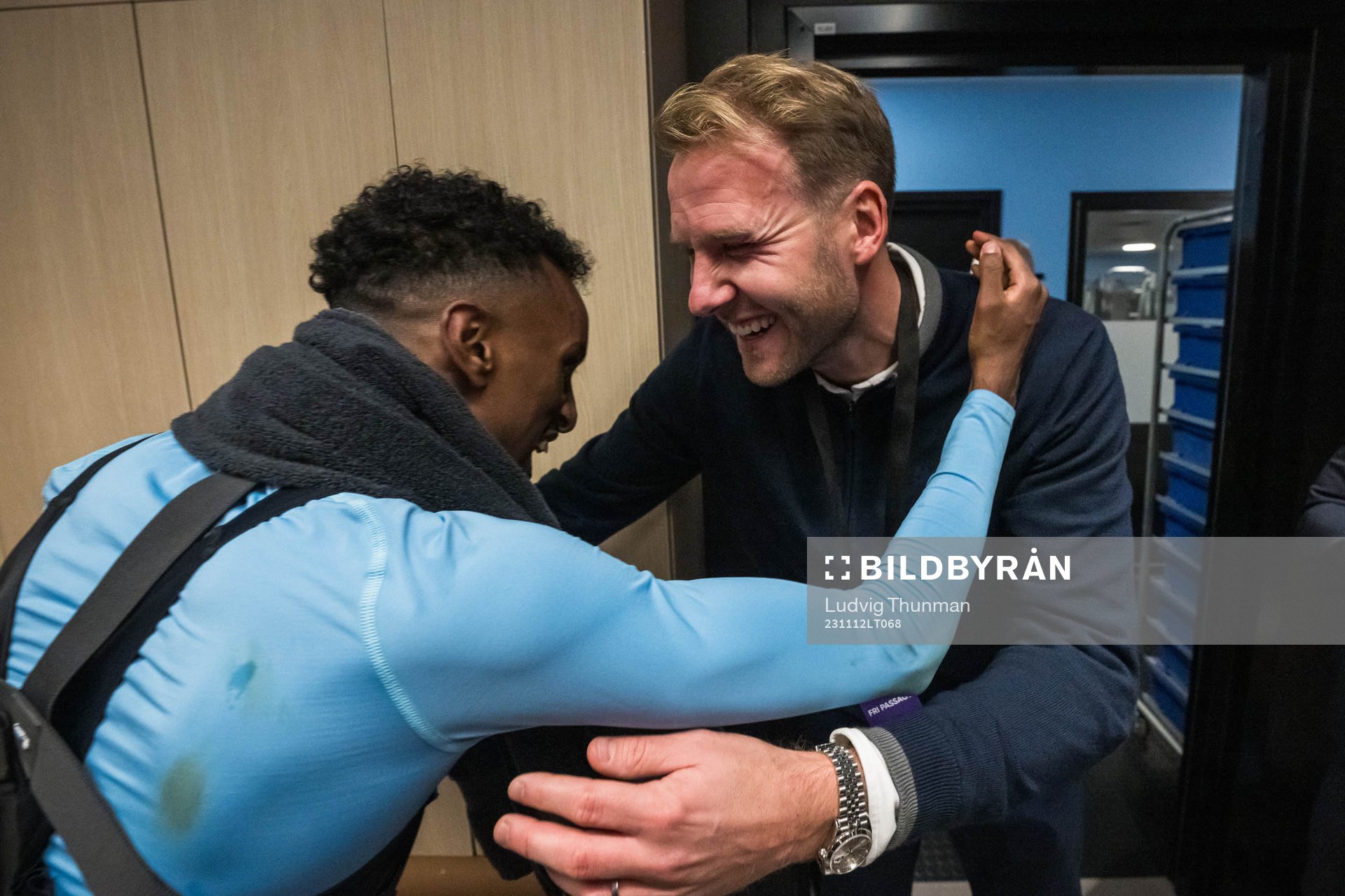 Malmö FFs Taha Ali och assisterande tränare Ola Toivonen