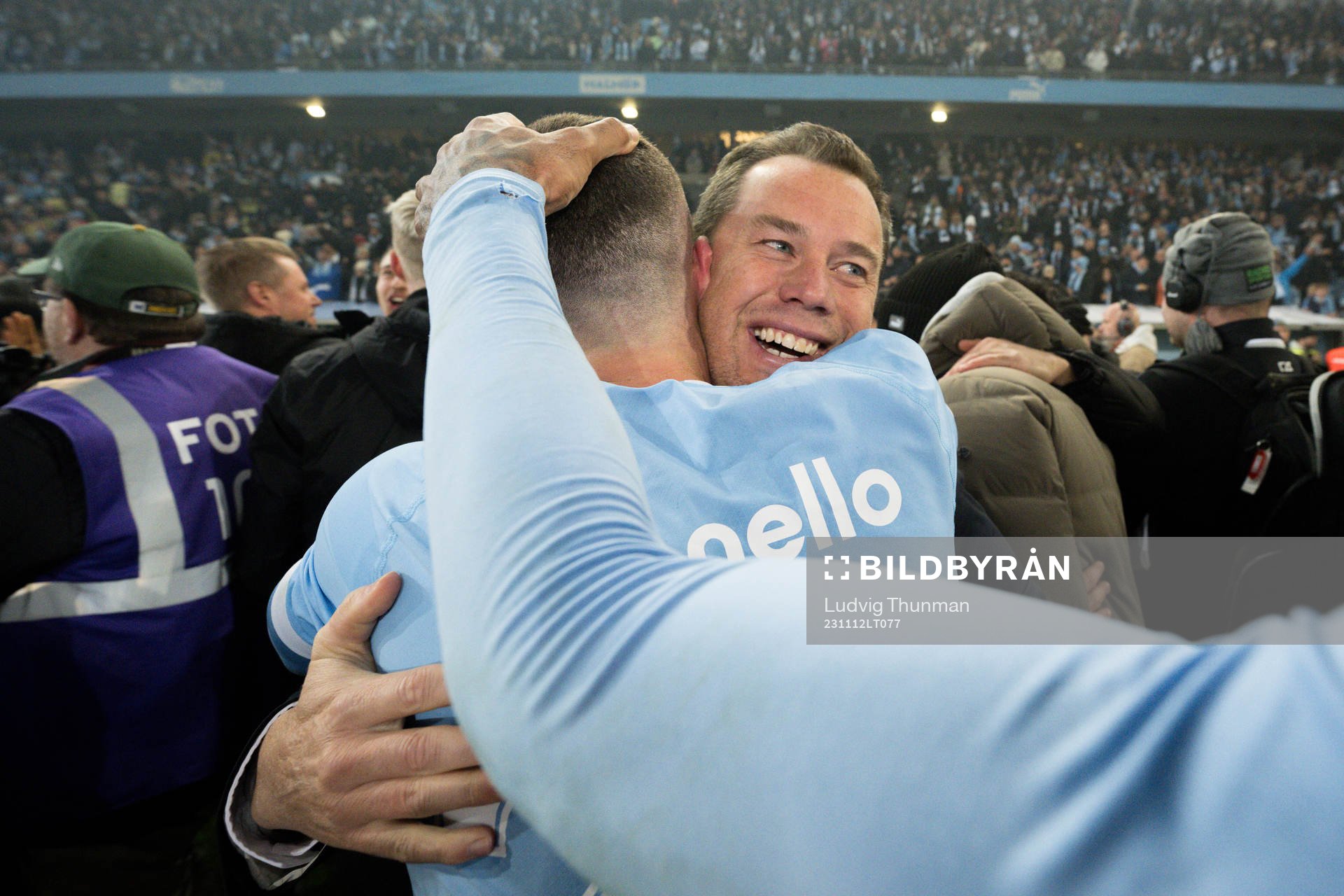 Malmö FFs sportchef Daniel Andersson och Martin Olsson