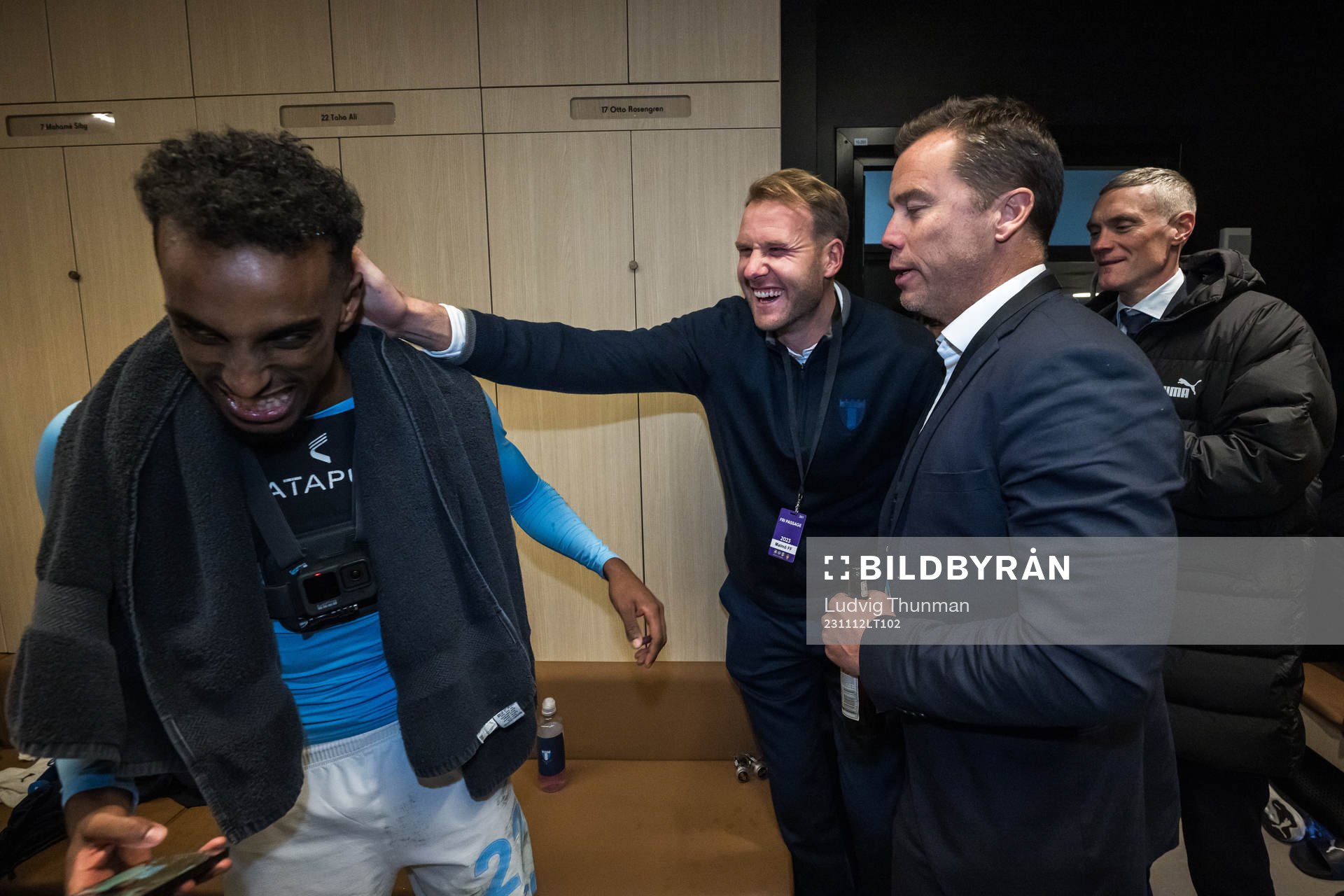 Malmö FFs Taha Ali och assisterande tränare Ola Toivonen
