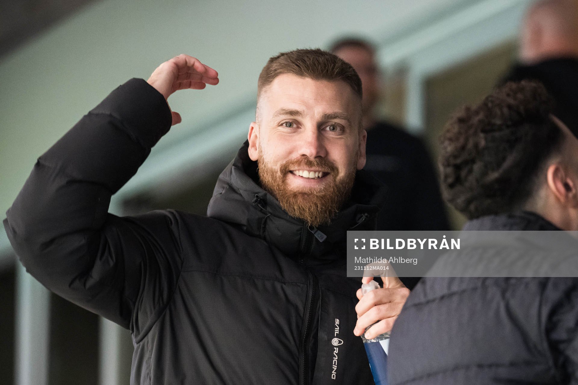 Rasmus Bengtsson på läktarplats
