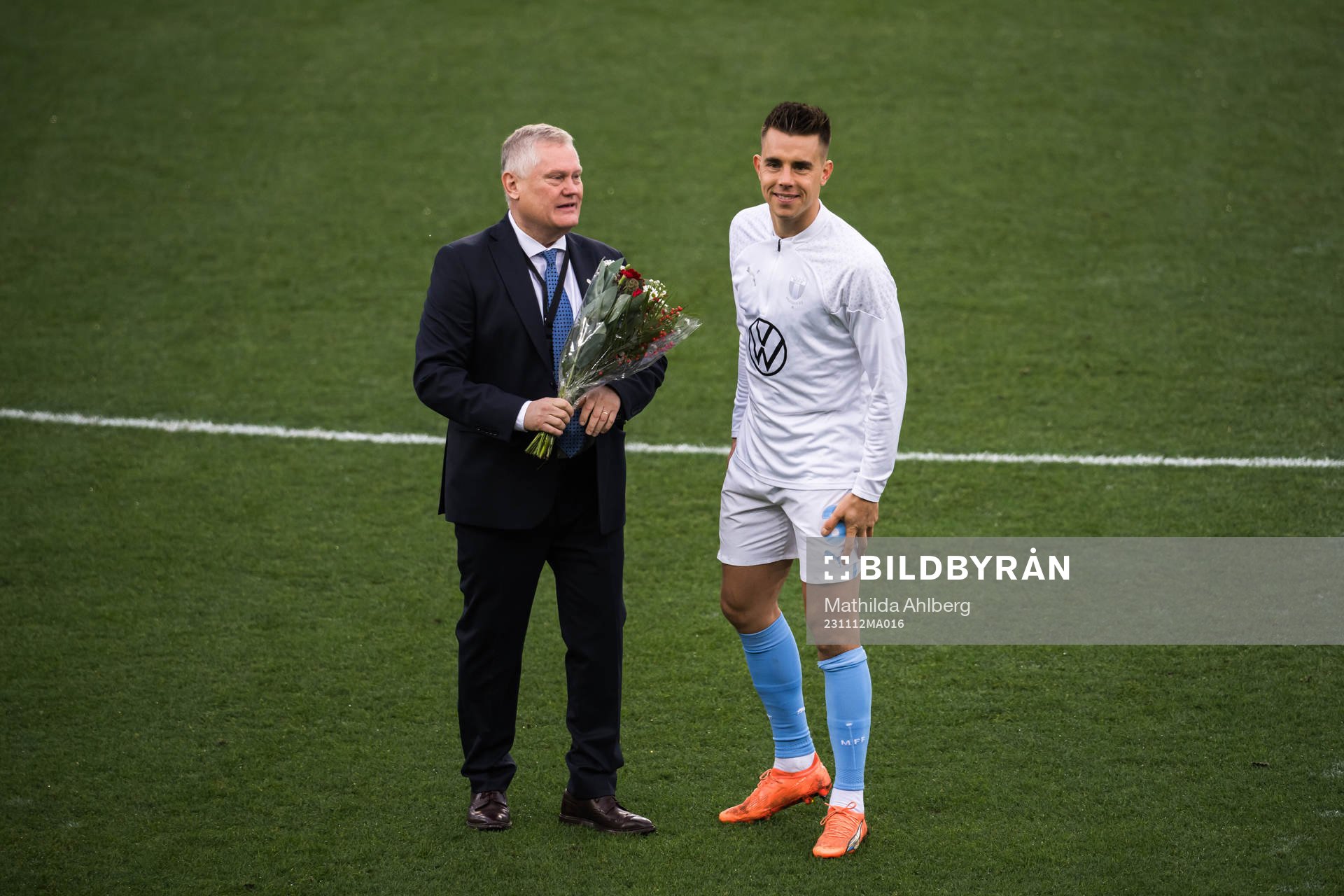 Malmö FFs ordförande Anders Pålsson med Malmö FFs Jonas