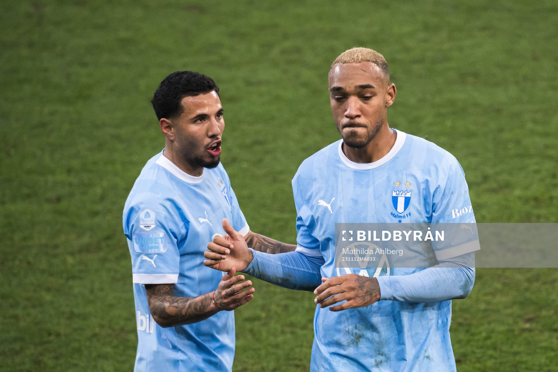 Malmö FFs Sergio Pena och Derek Cornelius