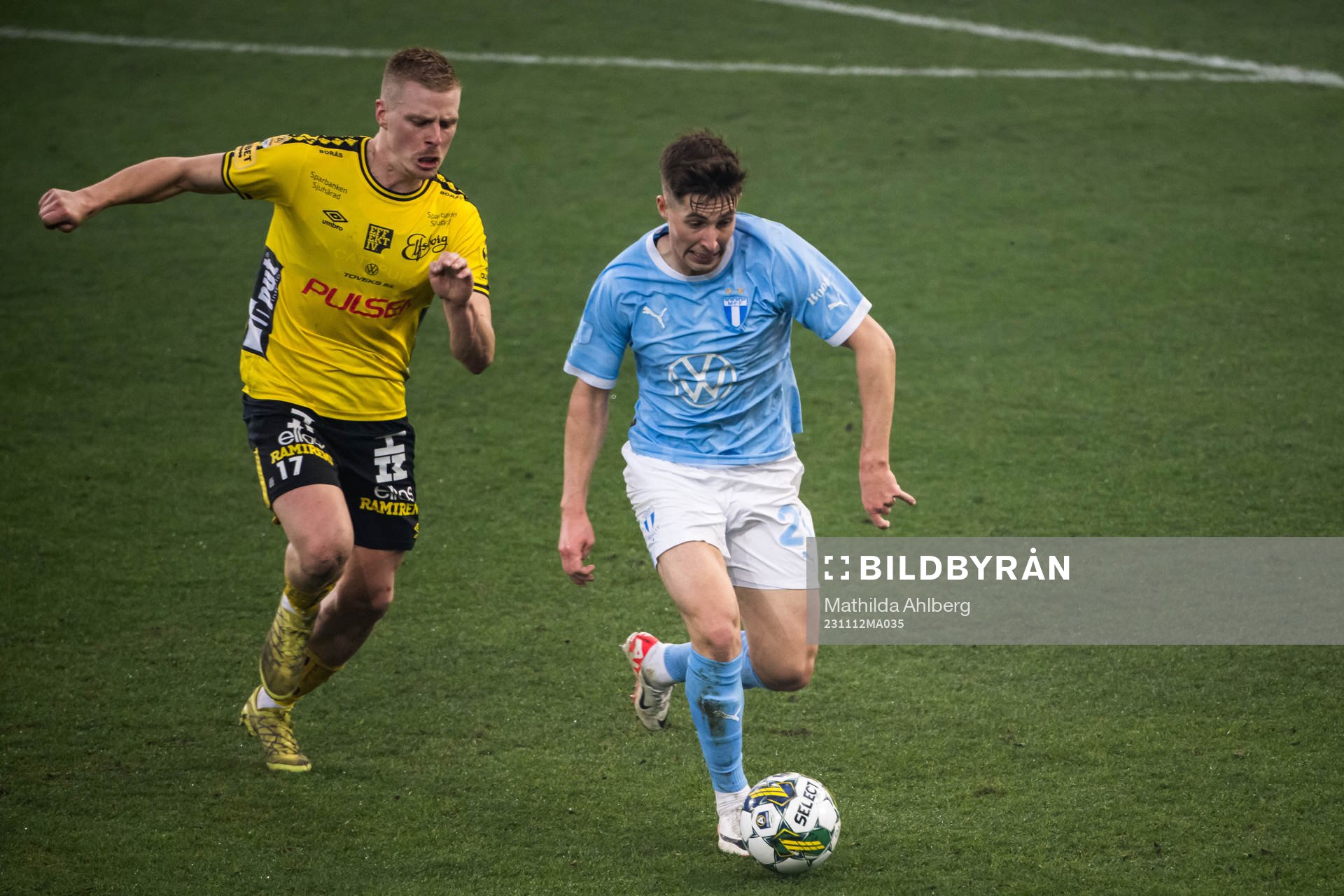 Elfsborgs Per Frick och Malmö FFs Lasse Berg Johnsen