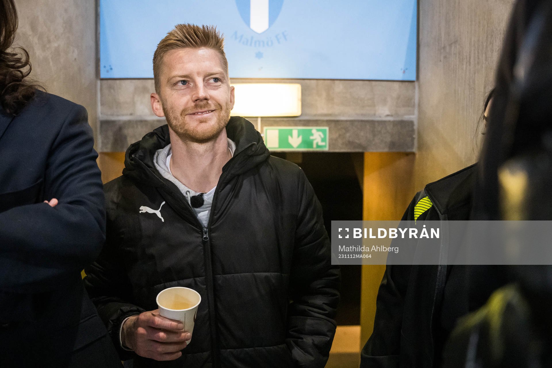 Malmö FFs Anders Christiansen på läktarplats