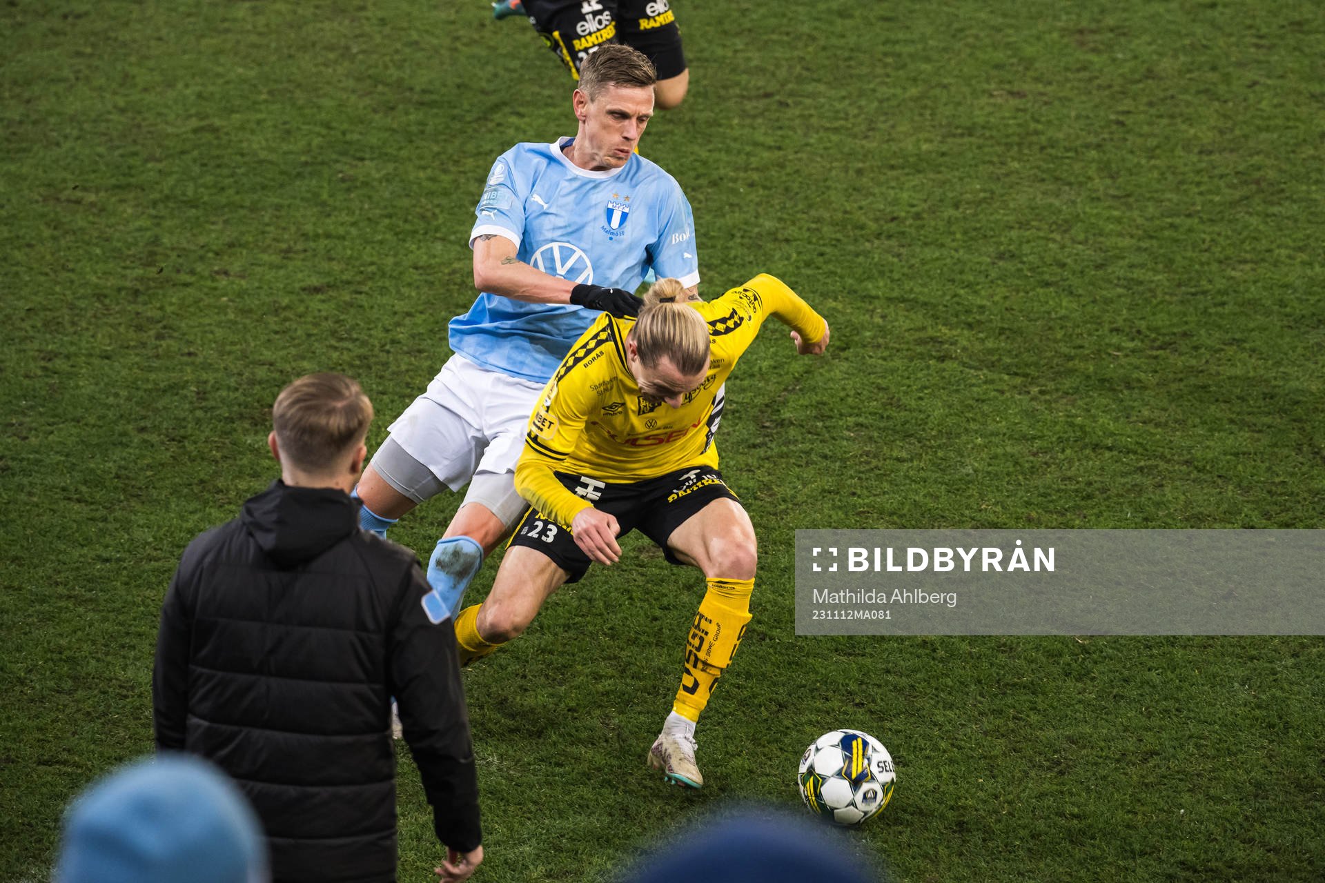 Malmö FFs Søren Rieks och Elfsborgs Niklas Hult