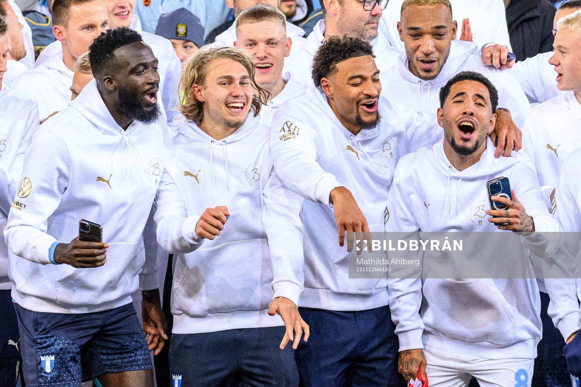 Malmö FFs Mahame Siby, Sebastian Nanasi,  Joseph Ceesay