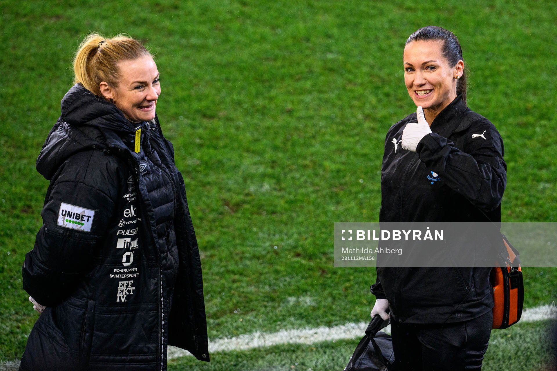Elfsborgs läkare Matilda Lundblad och Malmö FFs  läkare