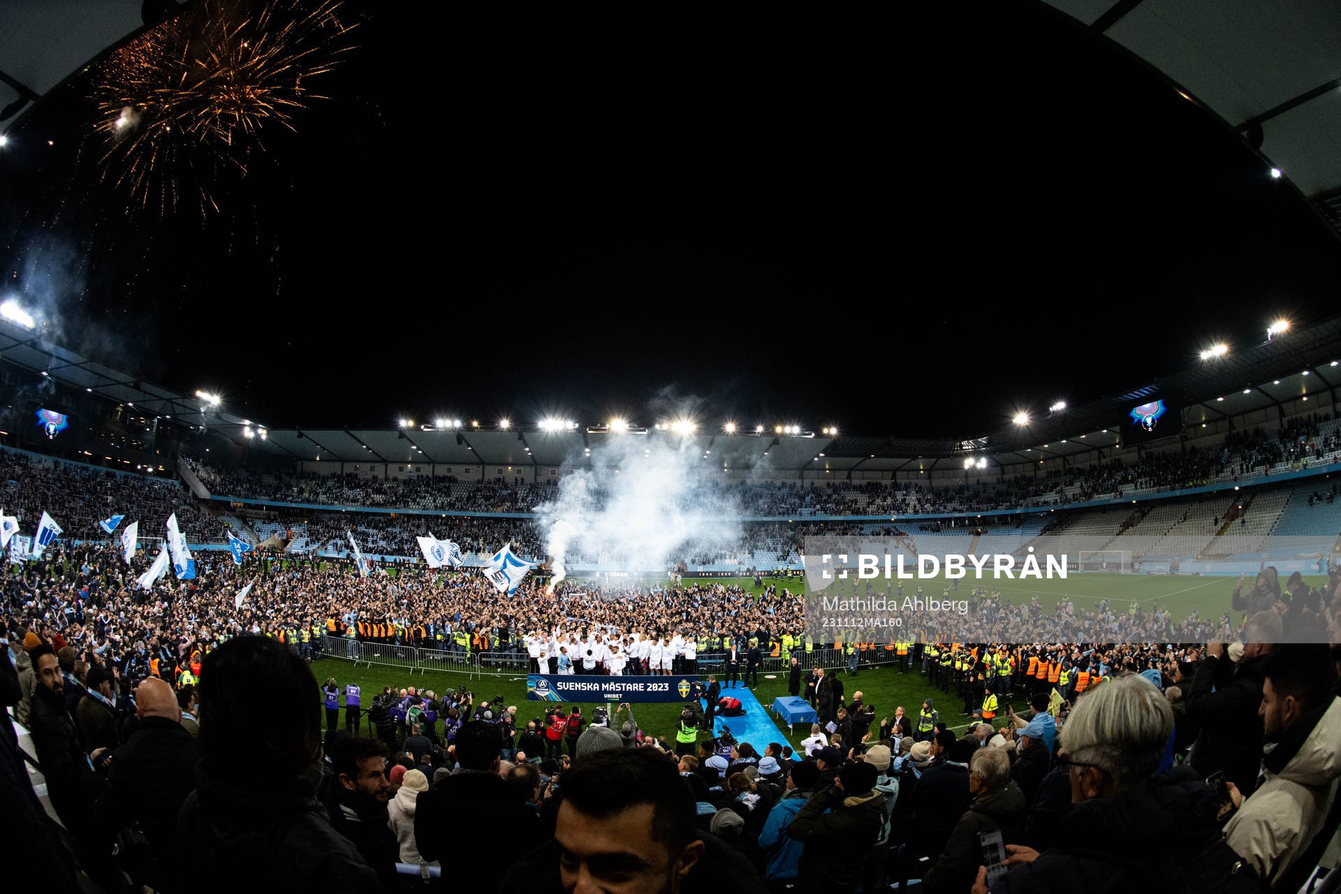 Malmö FFs spelare och supportrar jublar