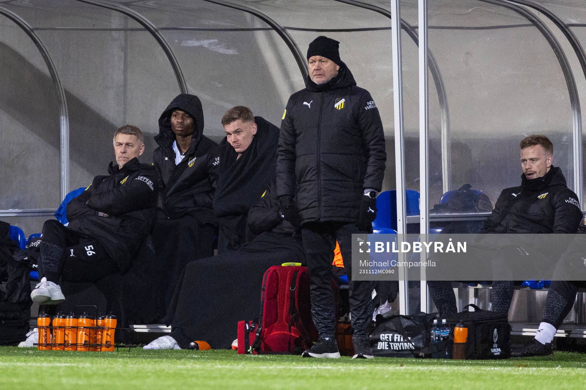 Häckens tränare Per-Mathias Høgmo under fotbollsmatchen i Allsvenskan mellan Brommapojkarna och Häcken den 12 november 2023 i Stockholm.
