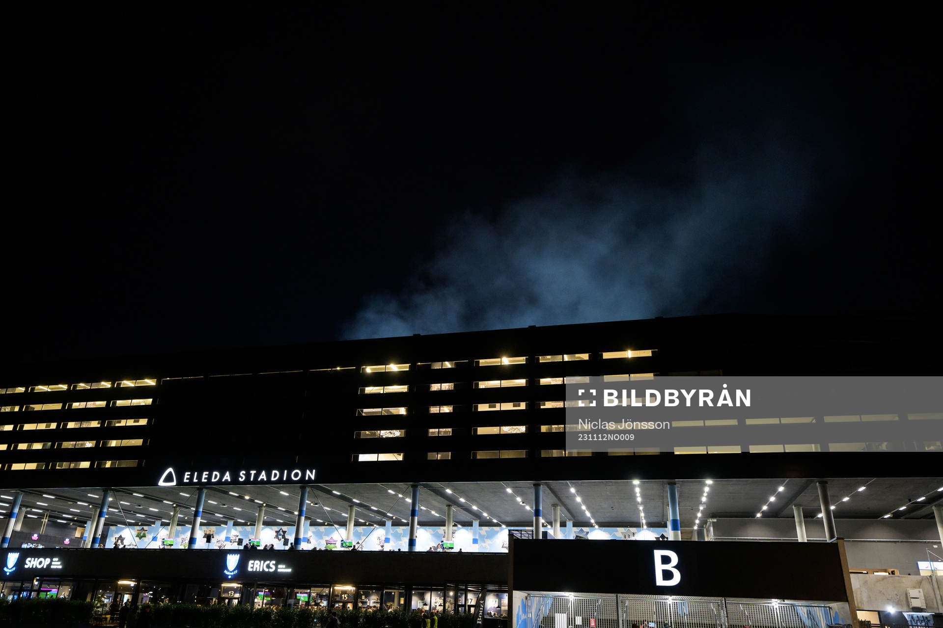 Rök över Eleda stadion
