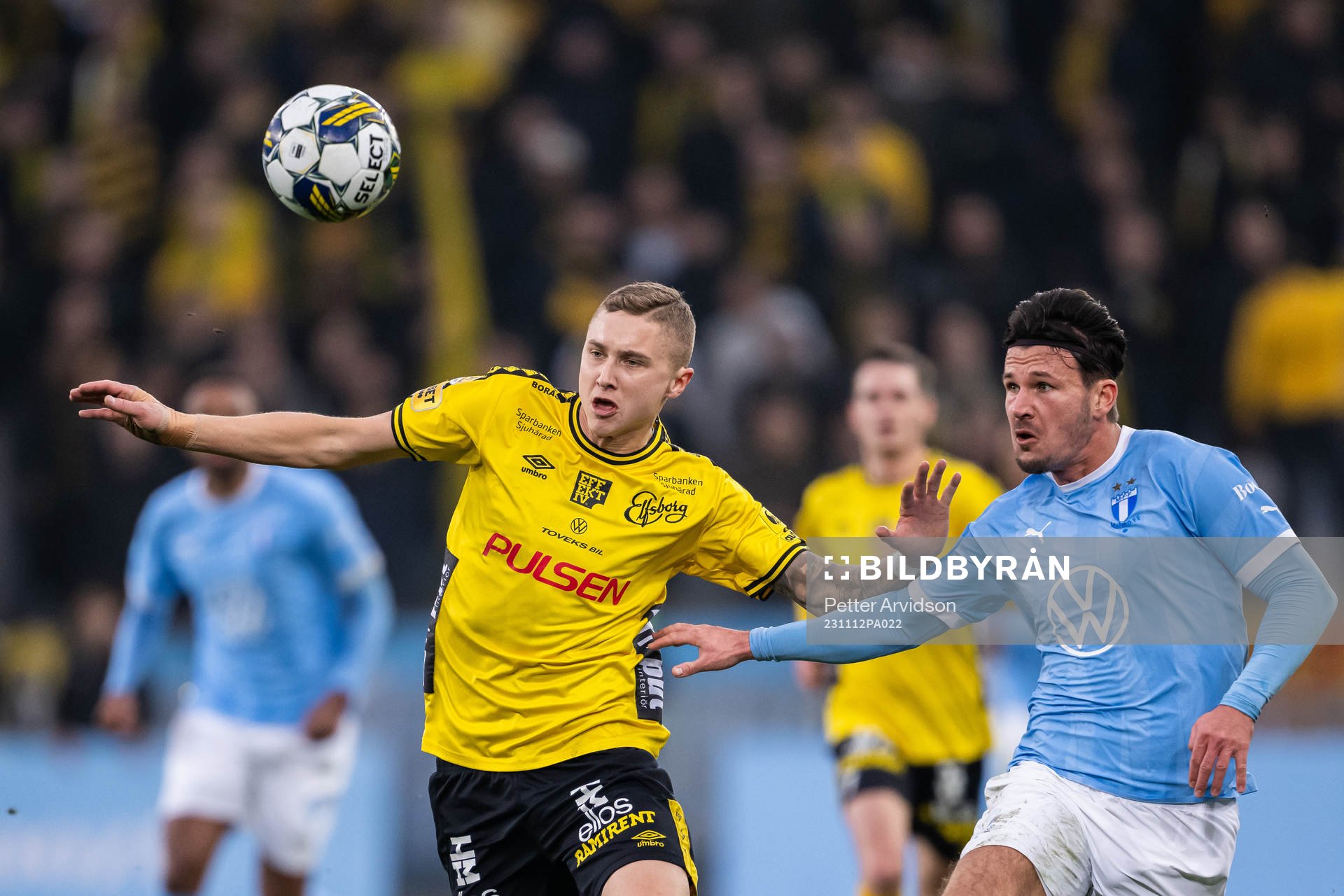 Elfsborgs Sebastian Holmen och Malmö FFs Stefano Vecchia