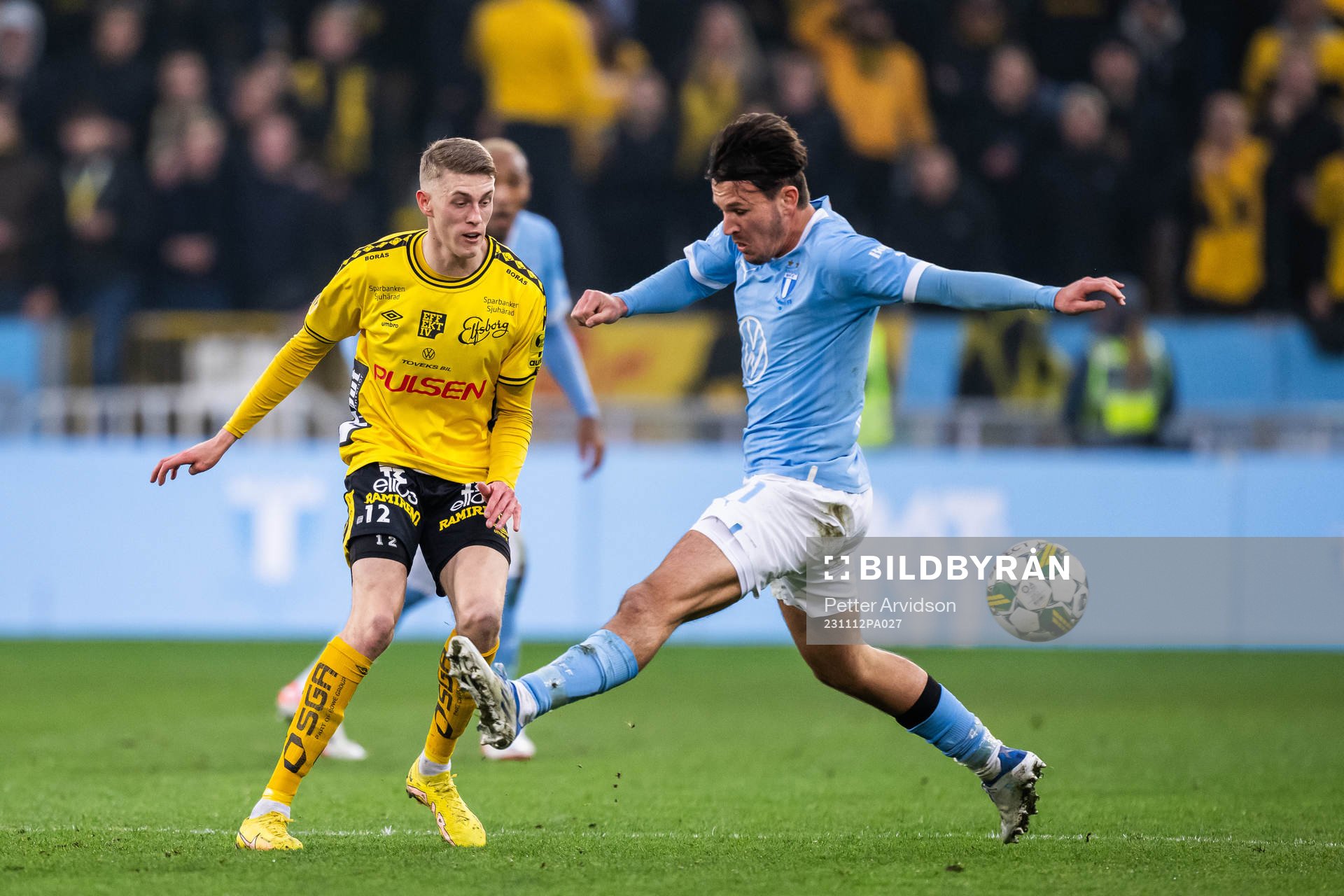 Elfsborgs Alexander Bernhardsson och Malmö FFs Stefano