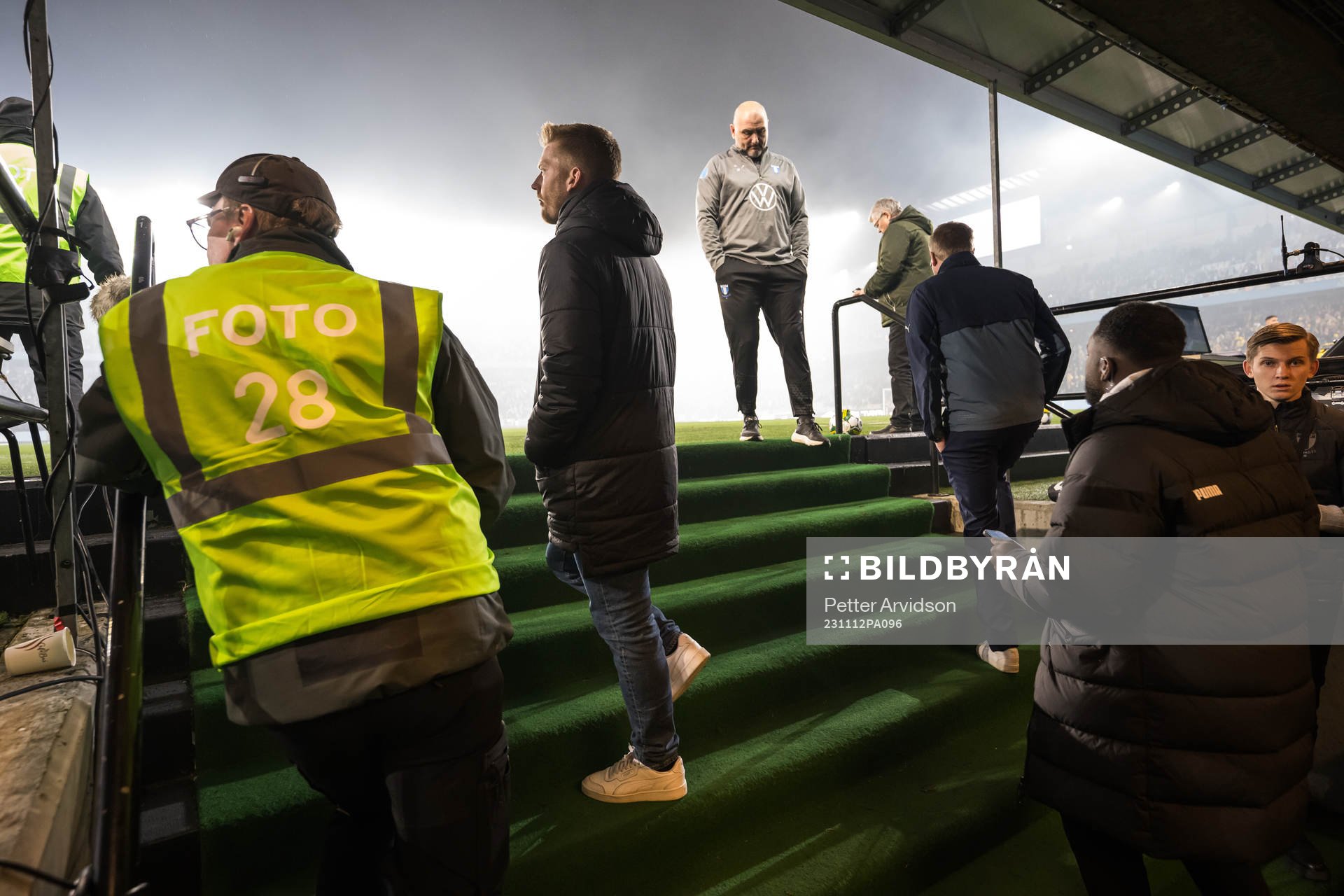 Malmö FFs Anders Christiansen vid ett spelavbrott på